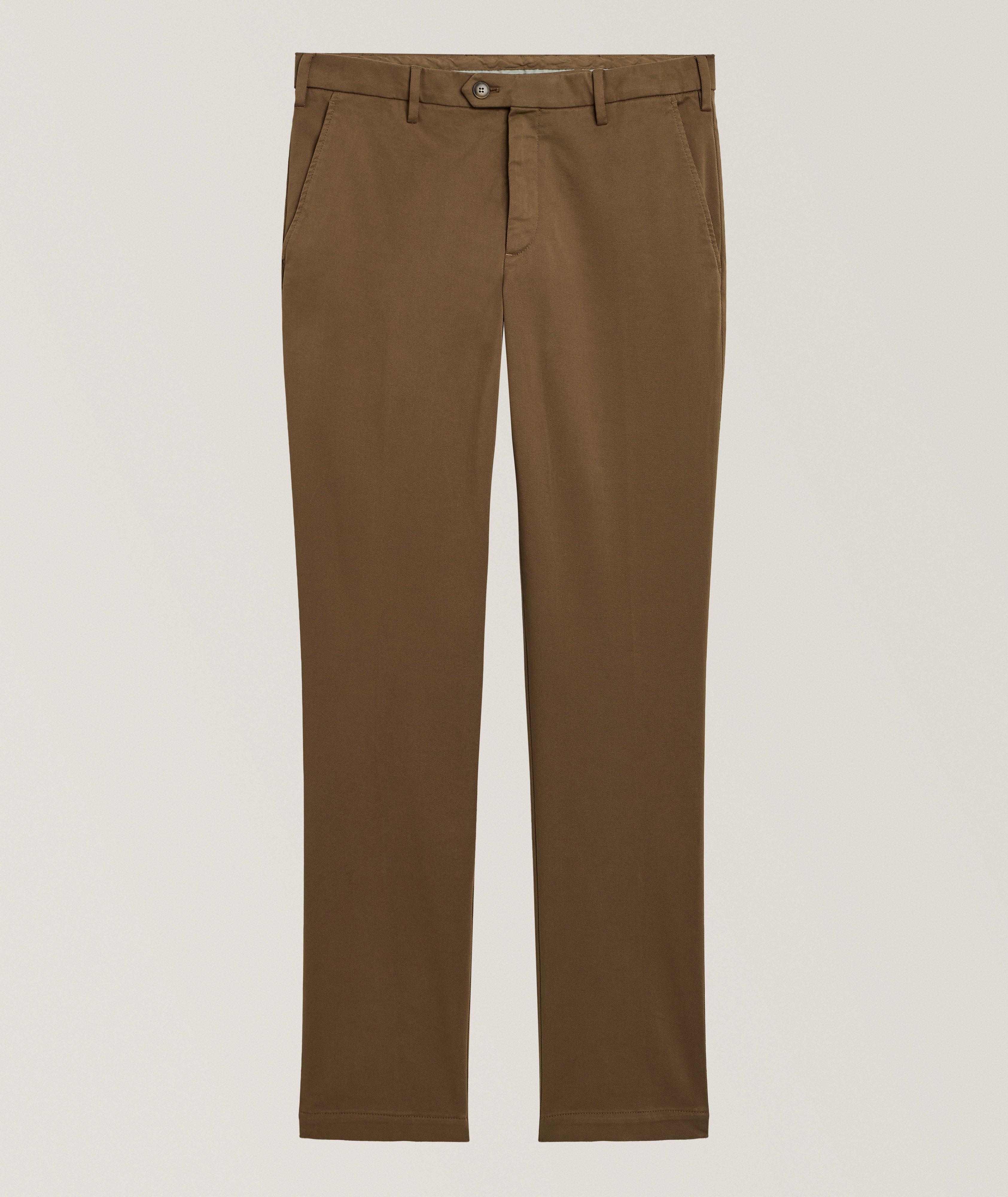 Canali Garment-Dyed Stretch-Cotton Twill Chinos