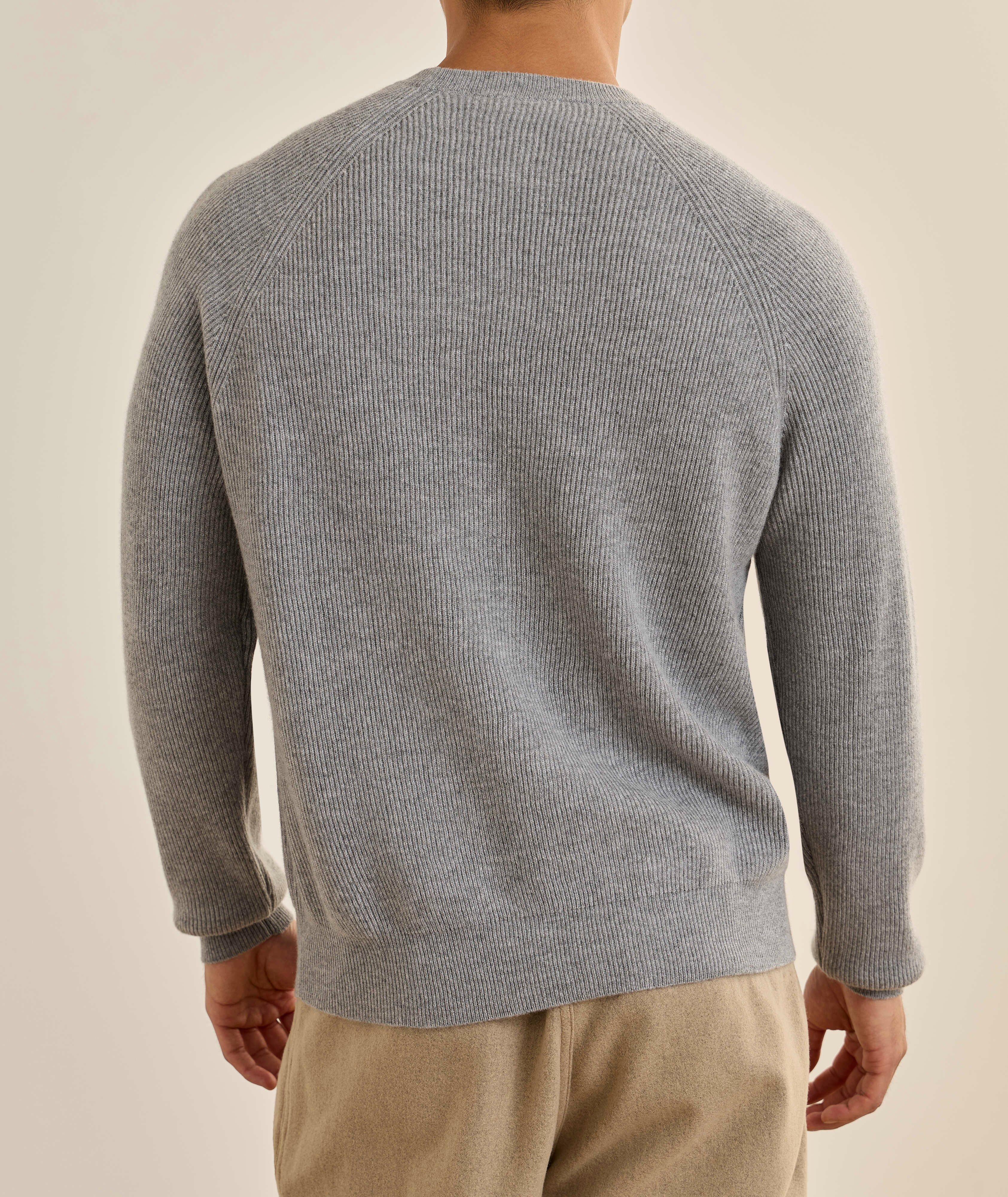 Ribbed Cashmere Crewneck Sweater image 2