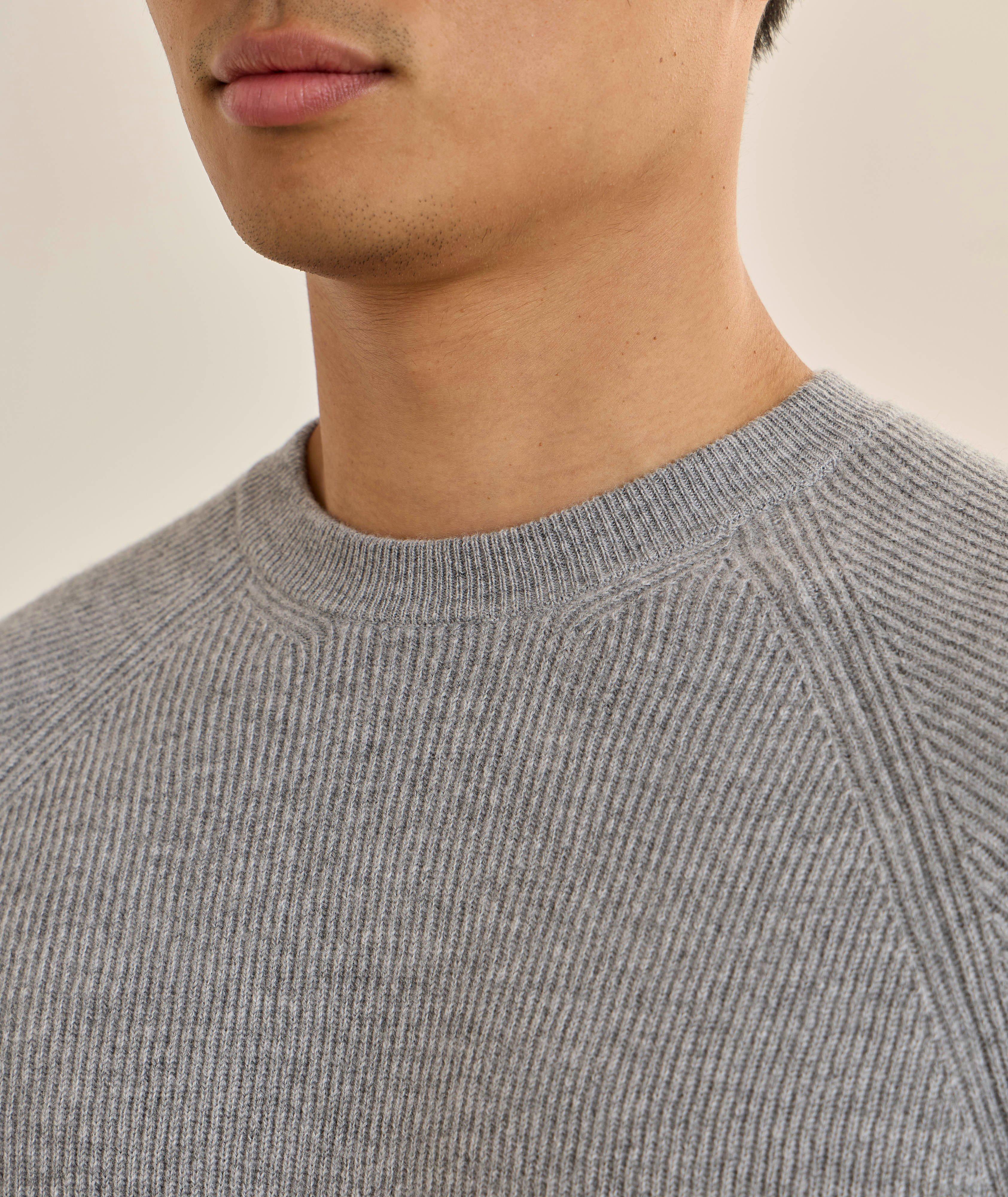 Ribbed Cashmere Crewneck Sweater image 3
