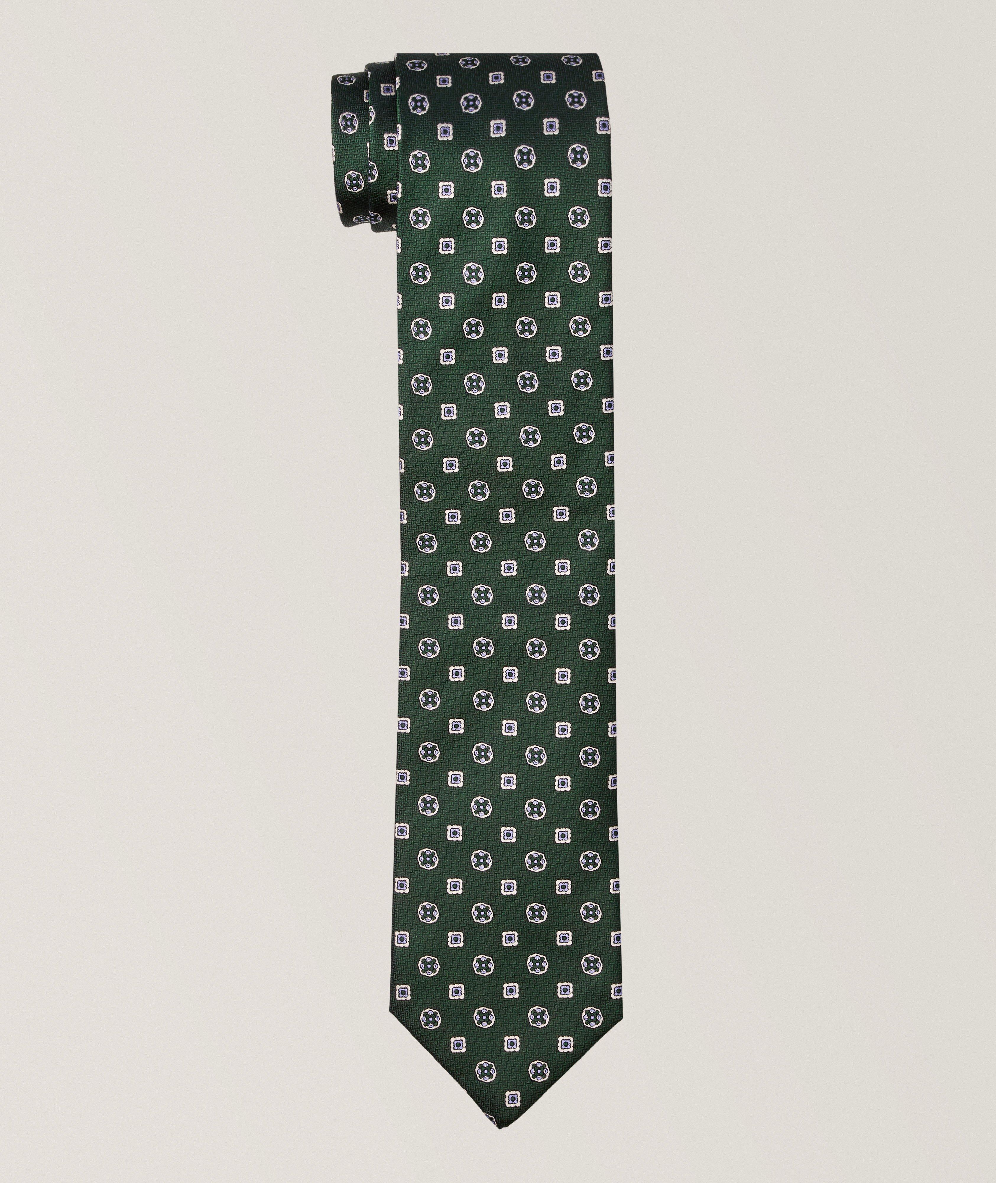 Canali Crest Silk Jacquard Tie
