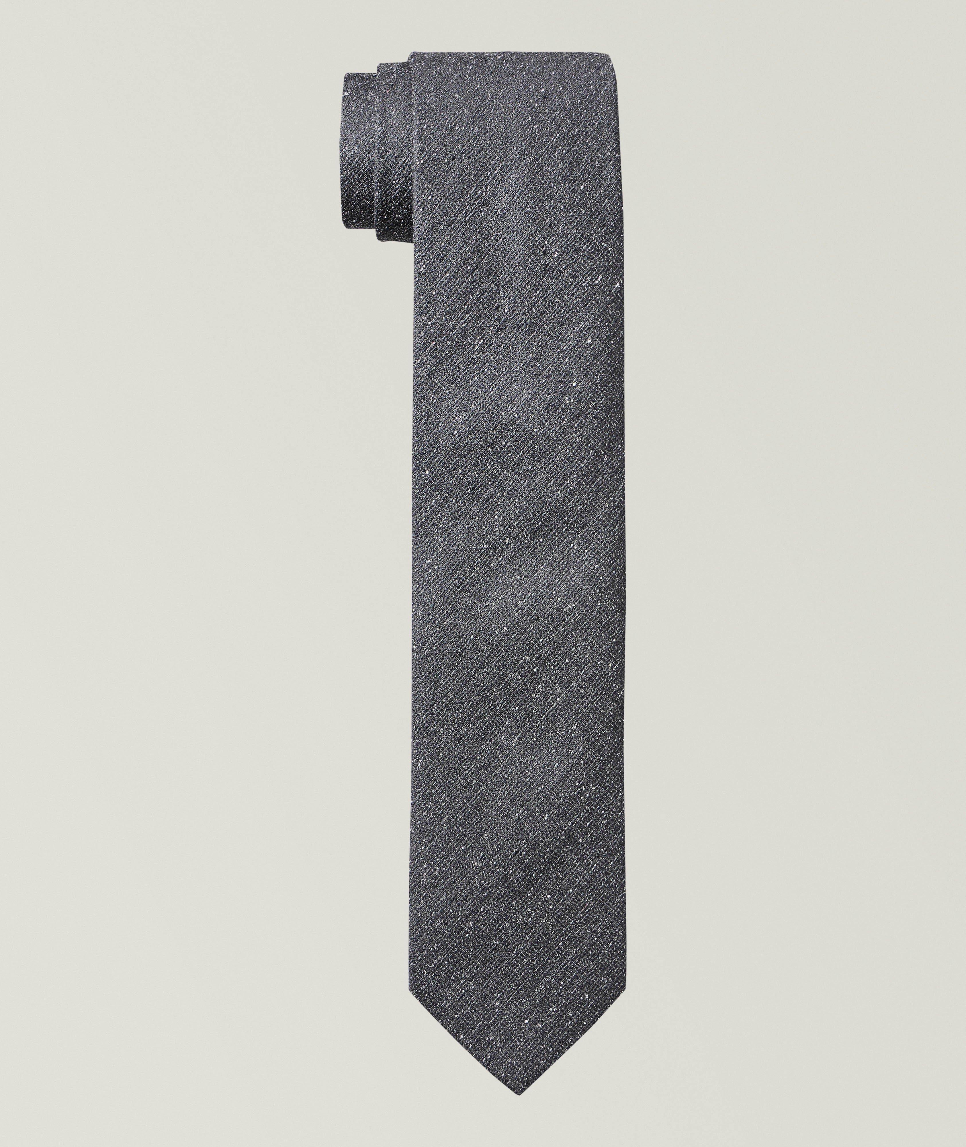 Canali Textured Silk-Wool Tie