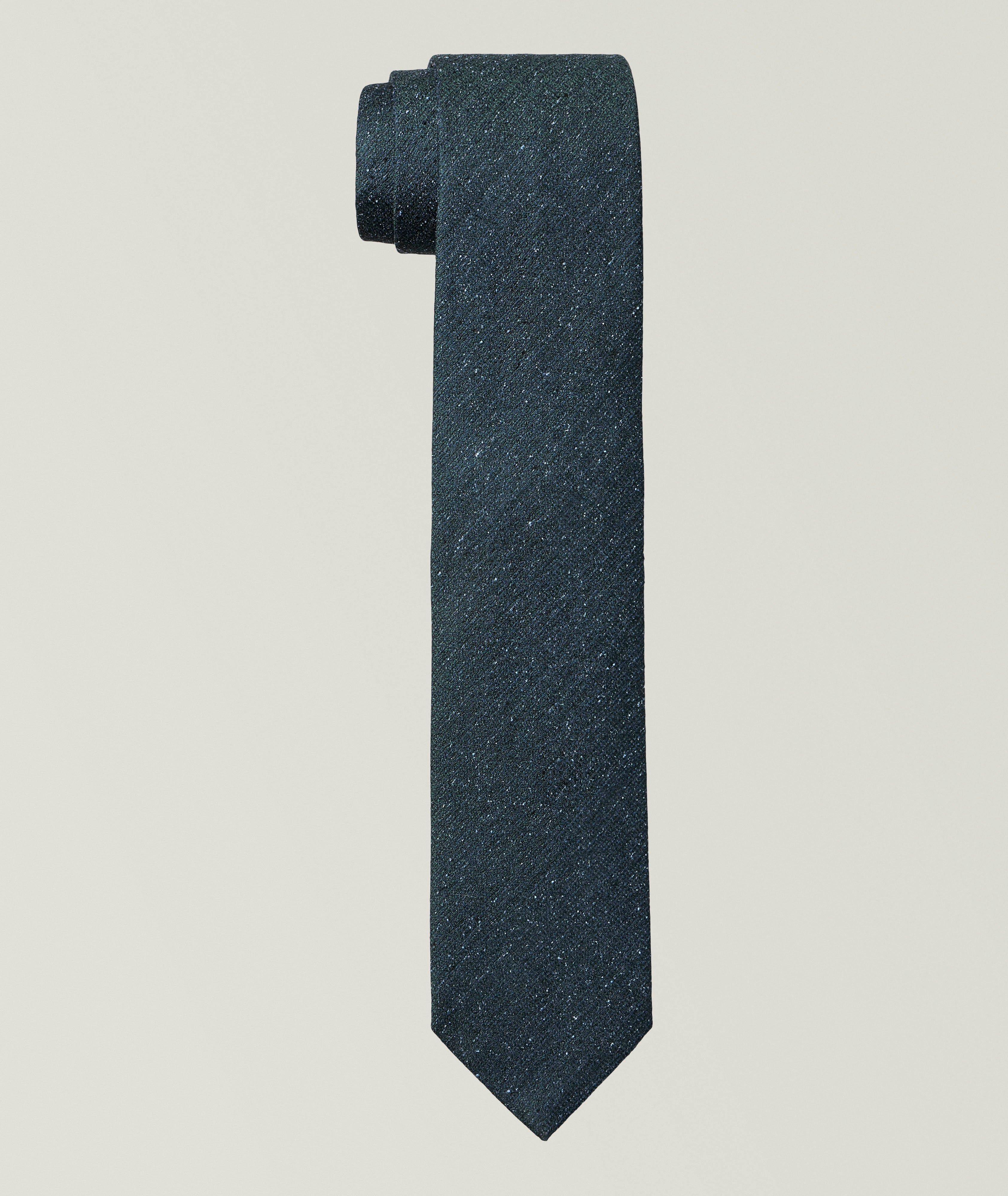 Canali Textured Silk-Wool Tie