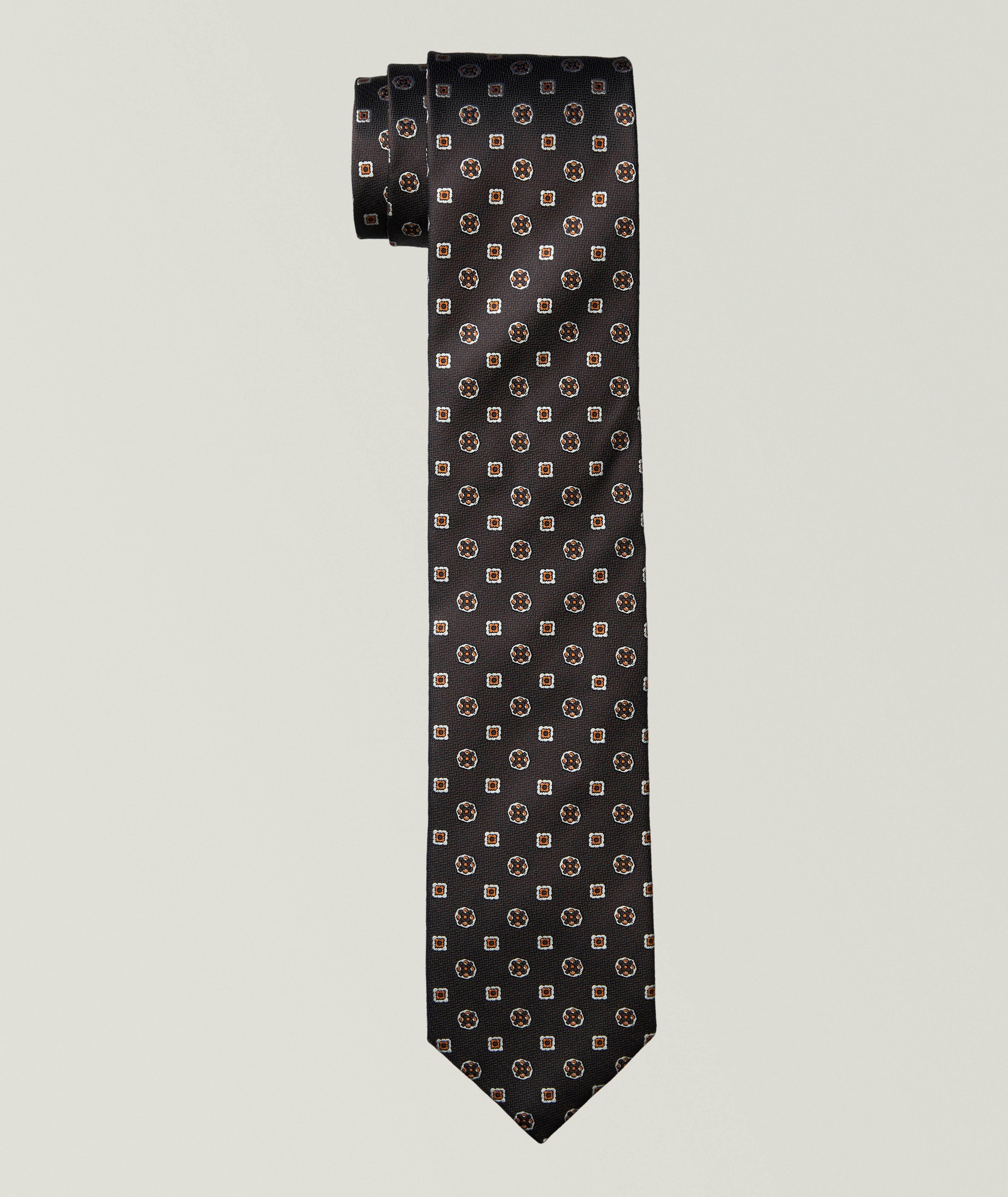 Canali Crest Silk Jacquard Tie