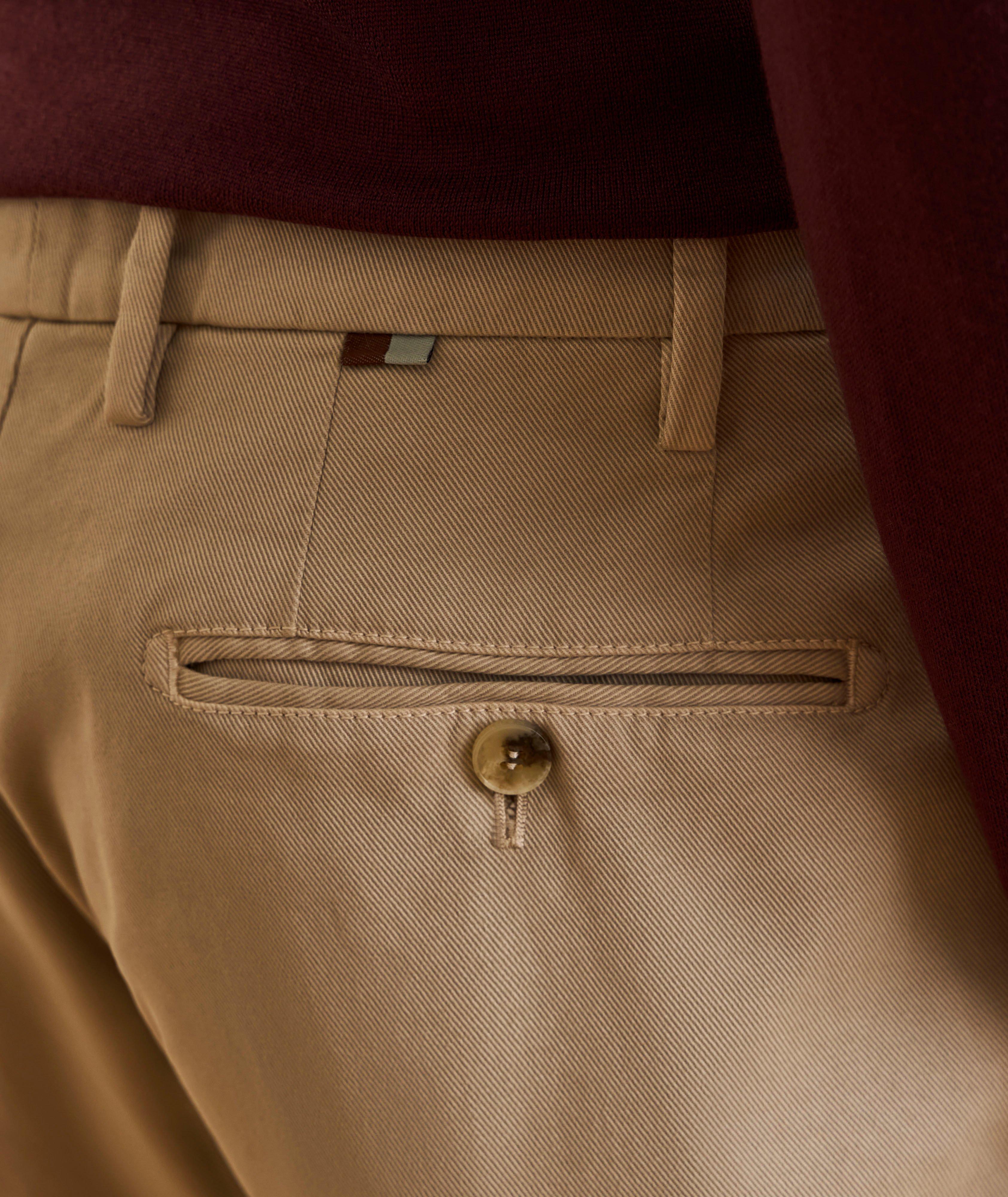 Chino sergé coton-extensible teint en pièce image 3