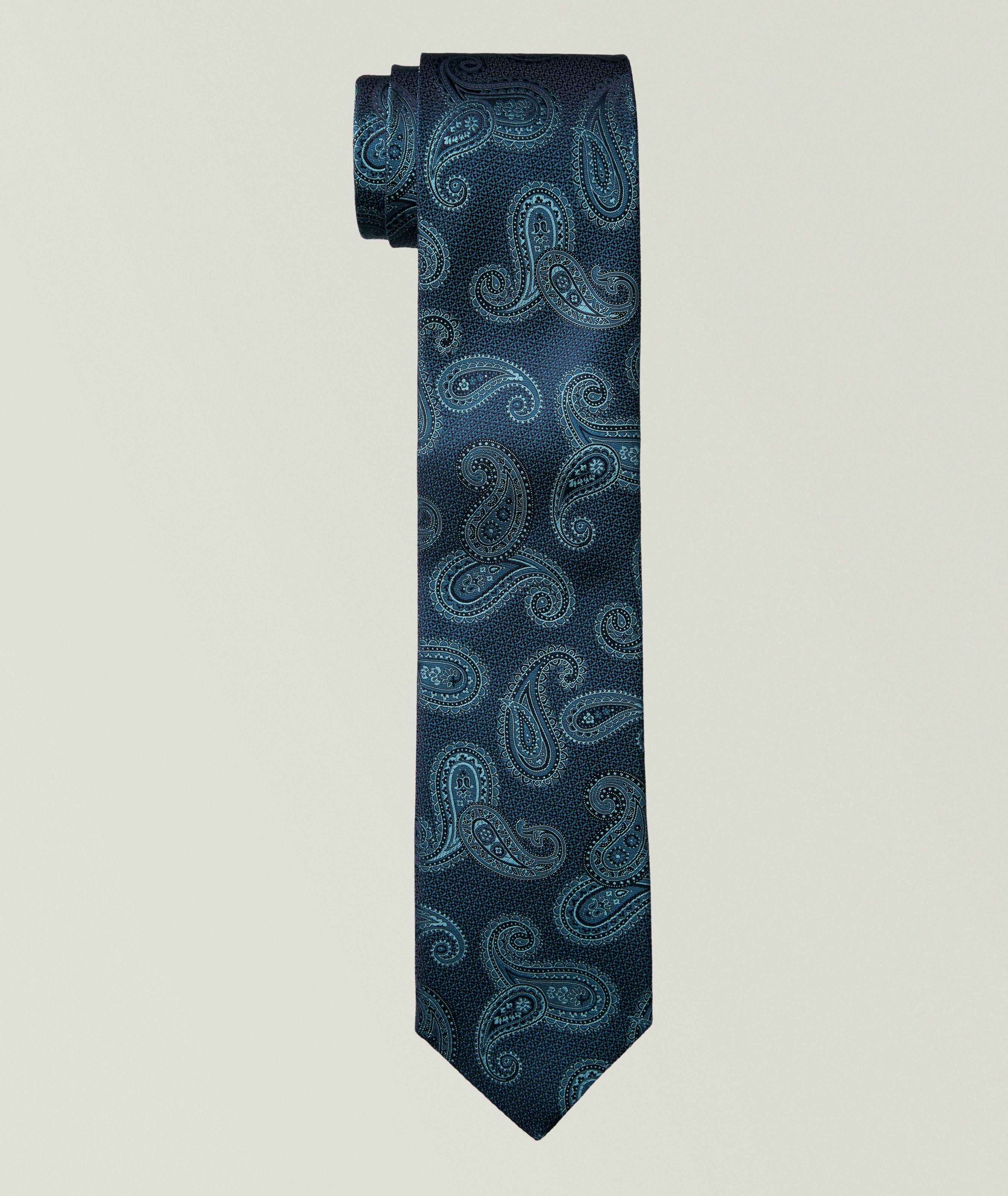 Canali Paisley Silk Jacquard Tie