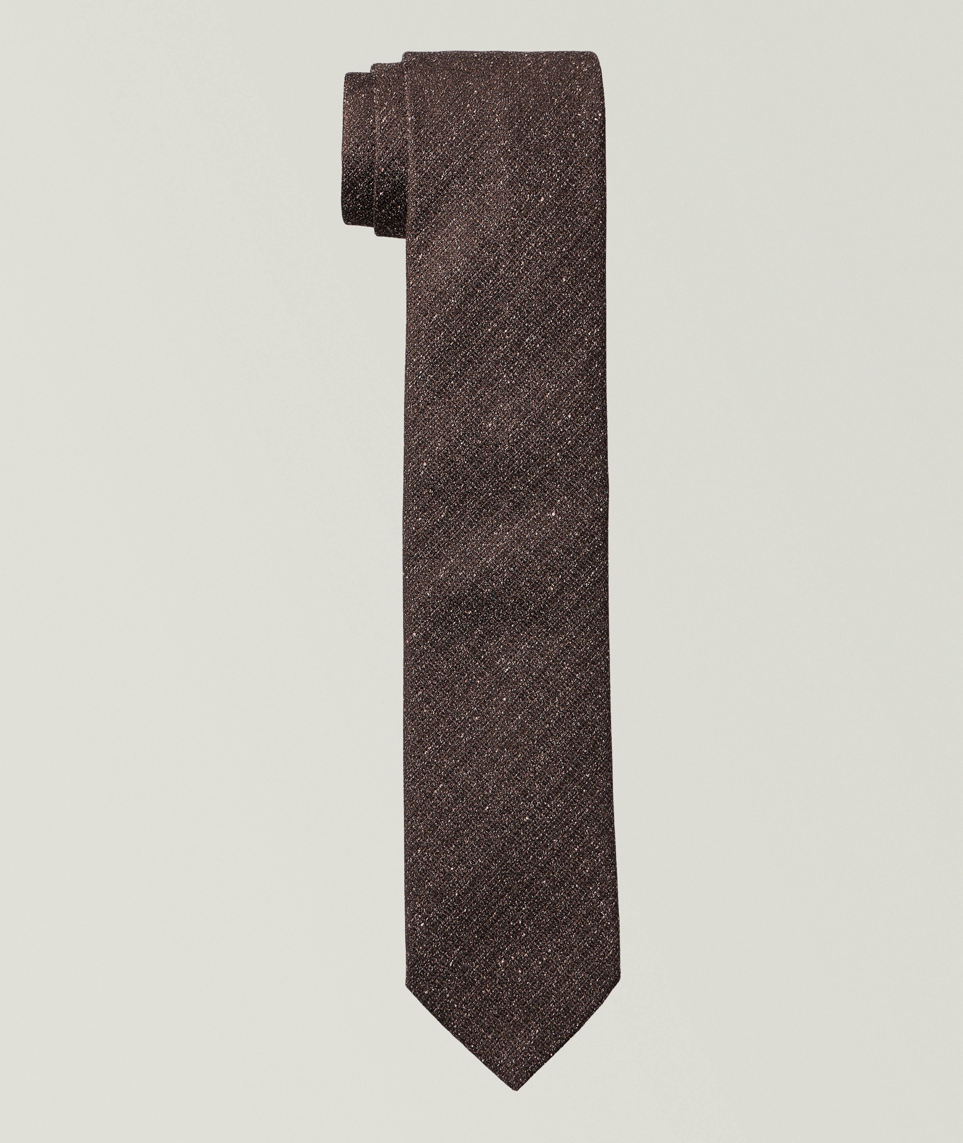 Canali Textured Silk-Wool Tie