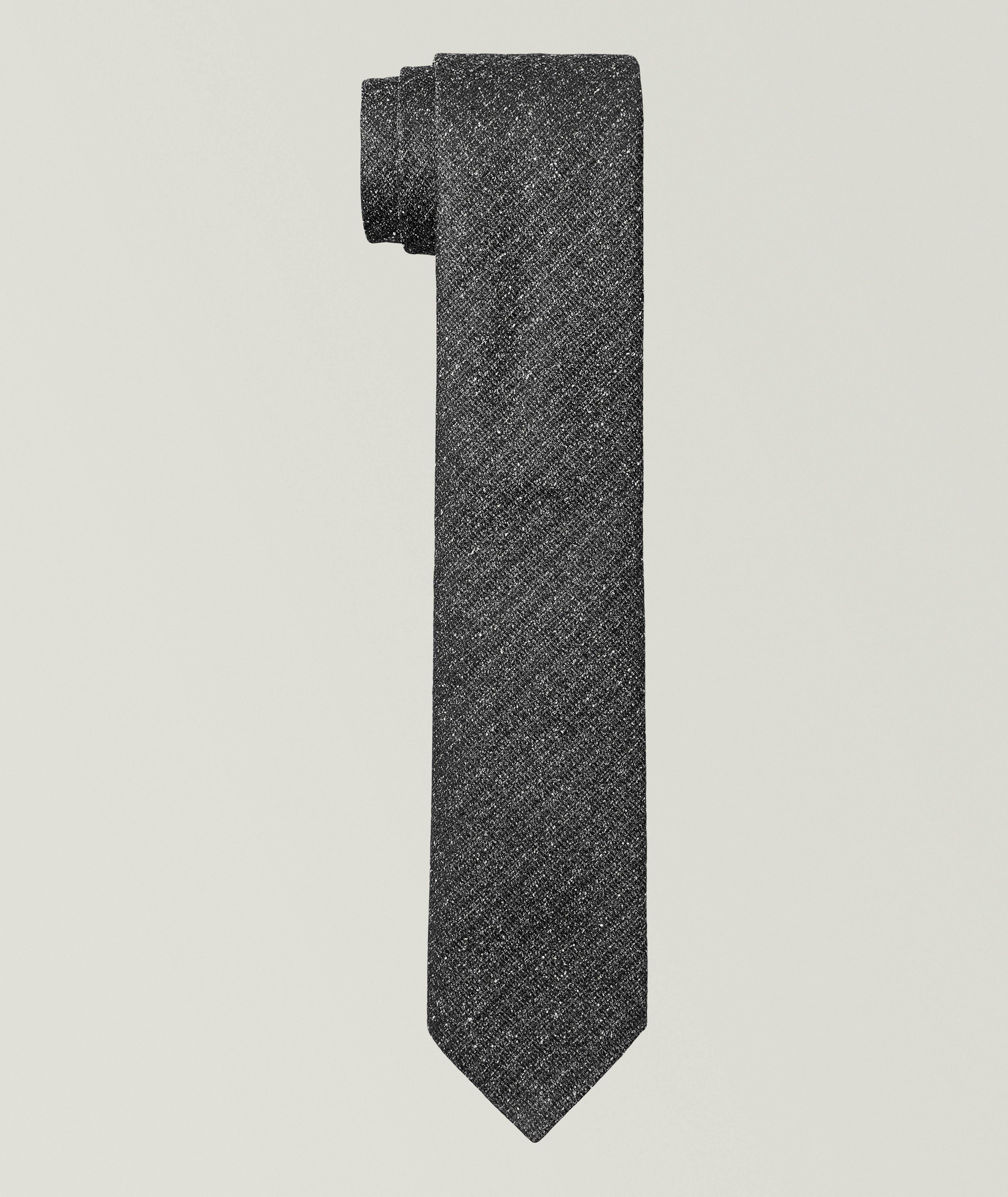 Canali Textured Silk-Wool Tie