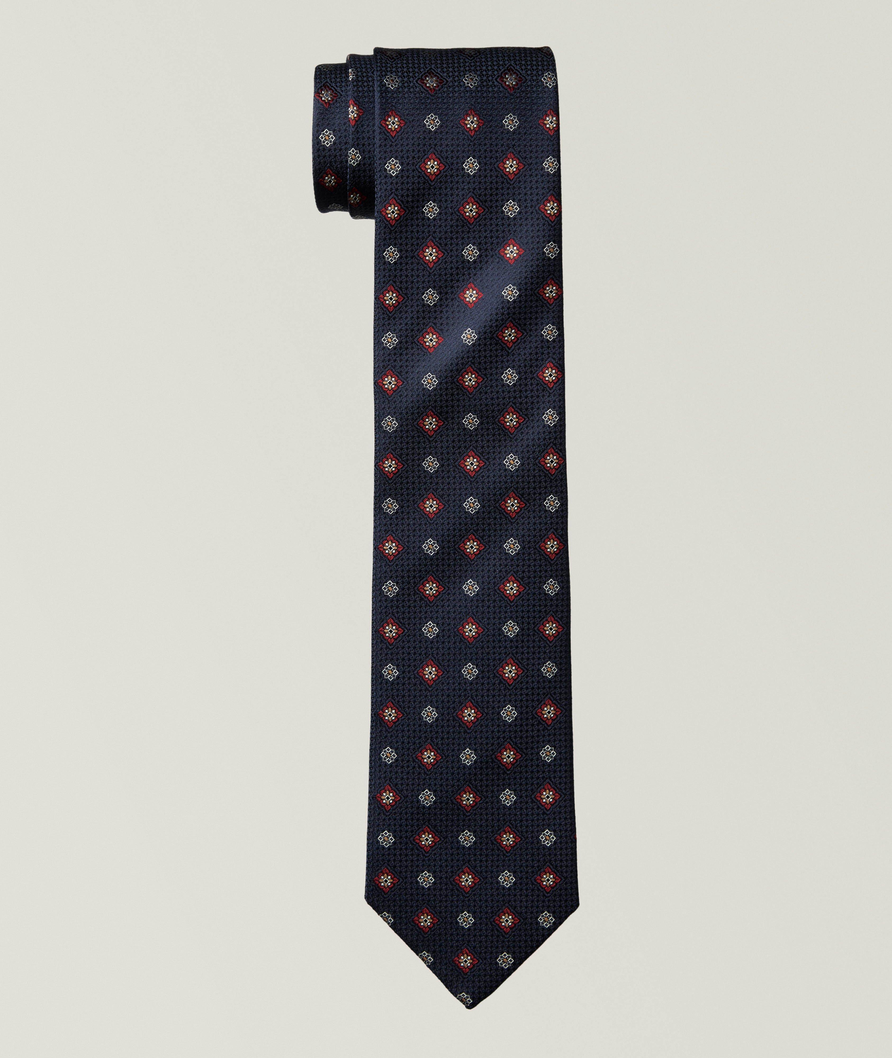 Canali Cravate en jacquard soie médaillon