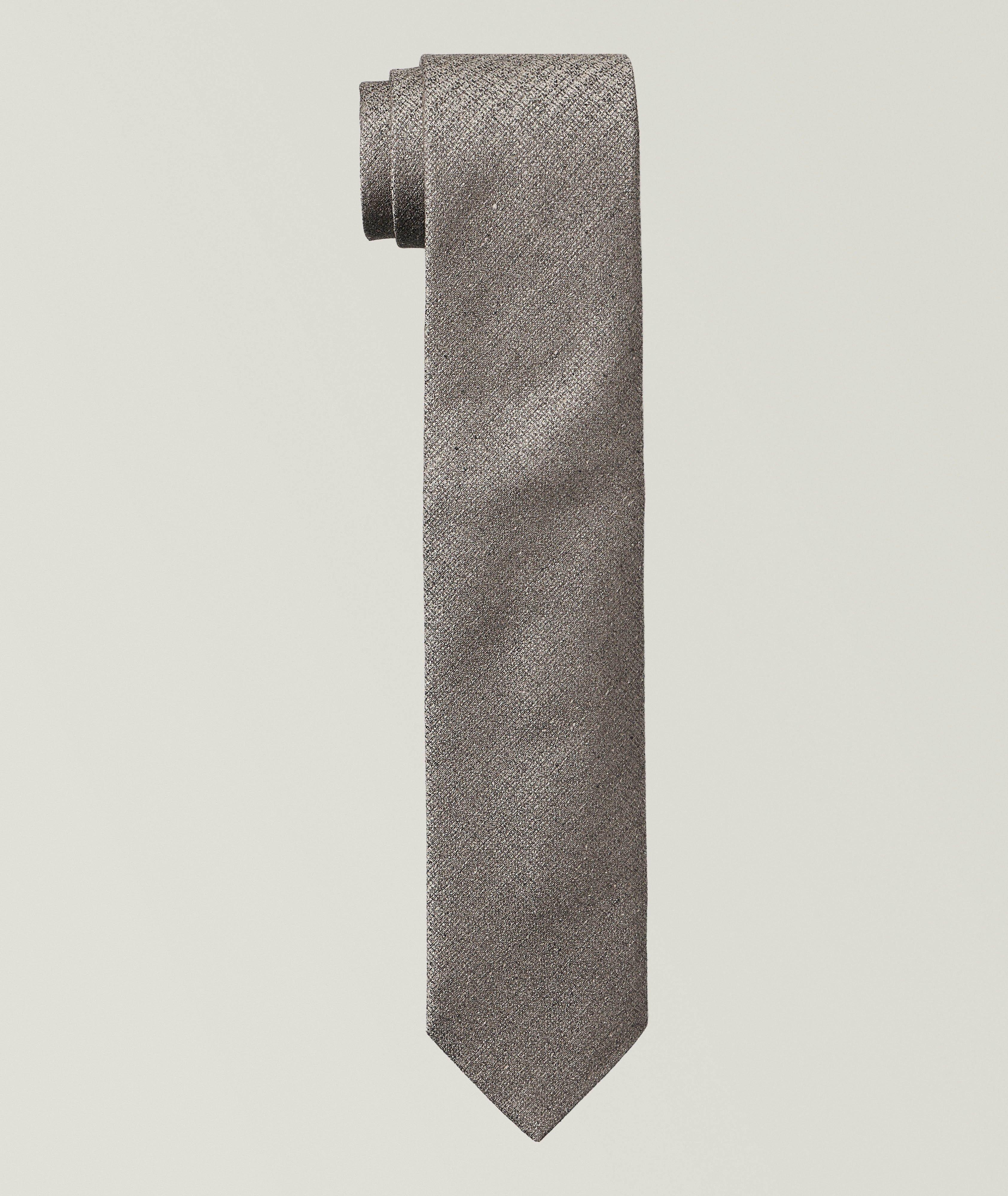 Canali Textured Silk-Wool Tie
