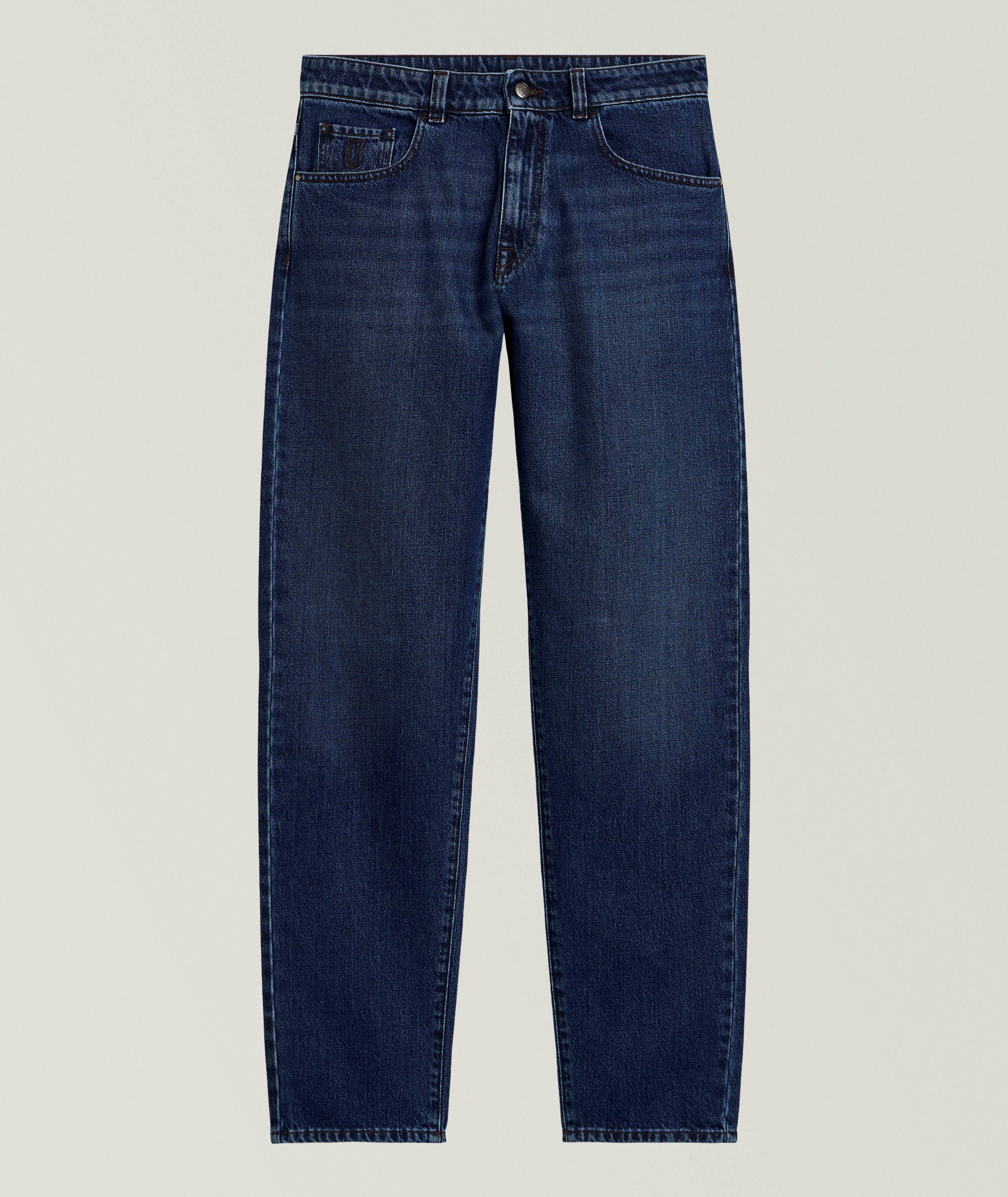 Regular-Fit Garment-Dyed Jeans image 0