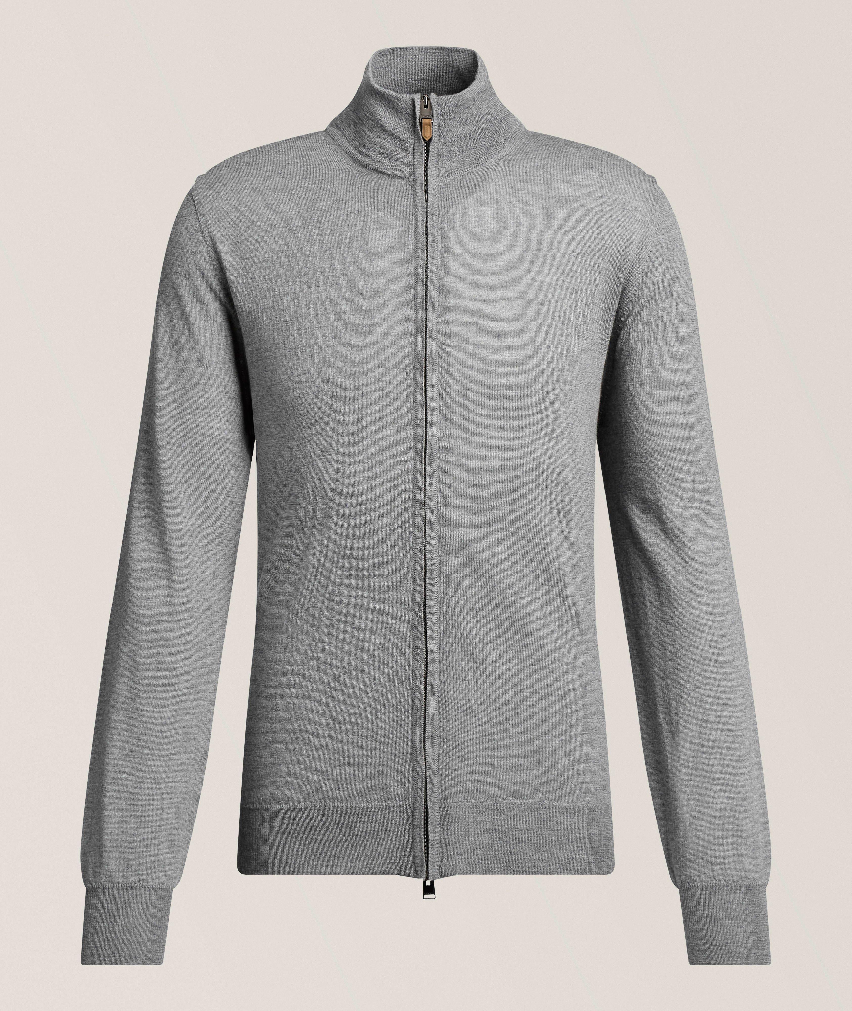 Canali Pull zippé laine mérinos