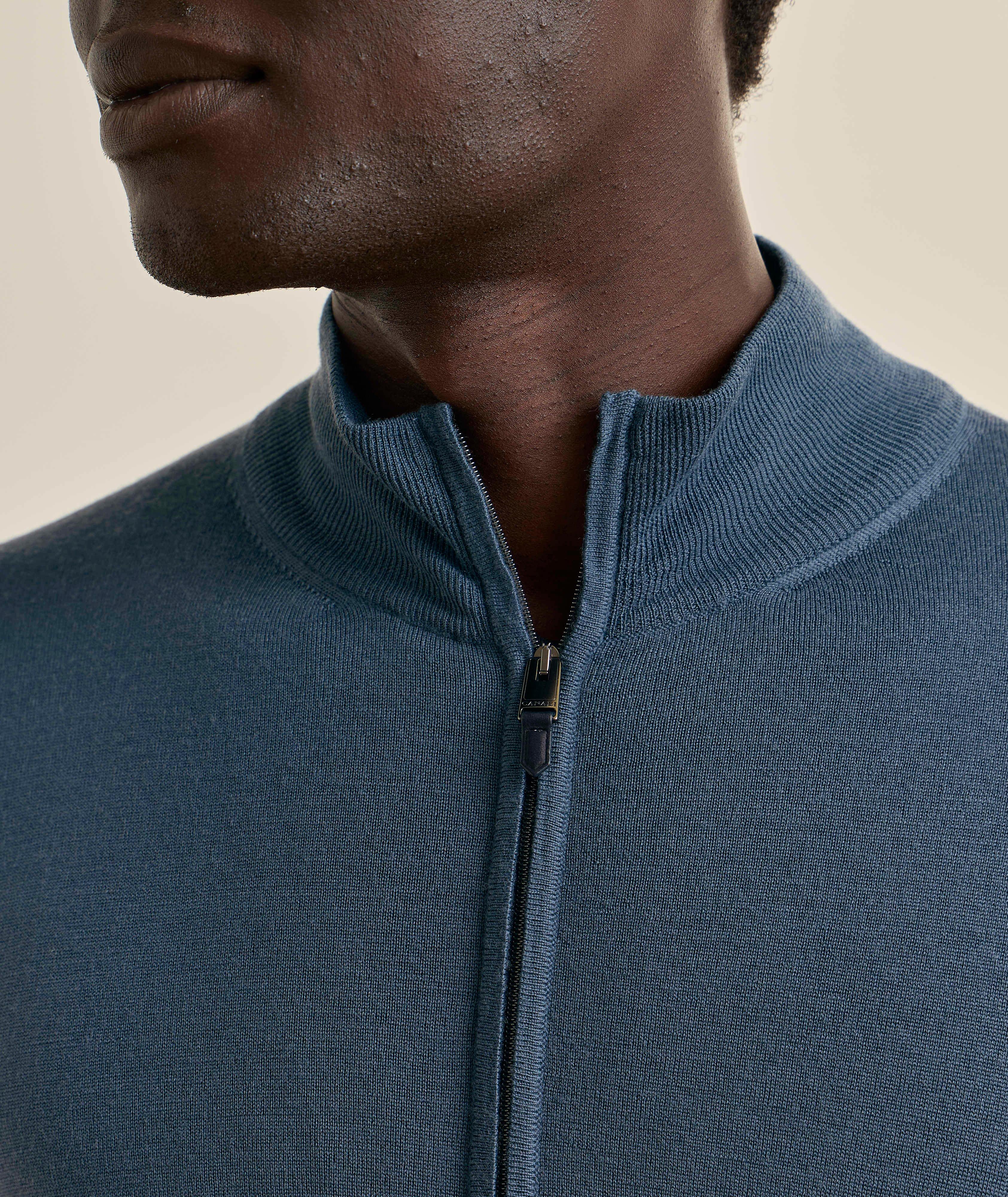 Pull zippé laine mérinos image 3