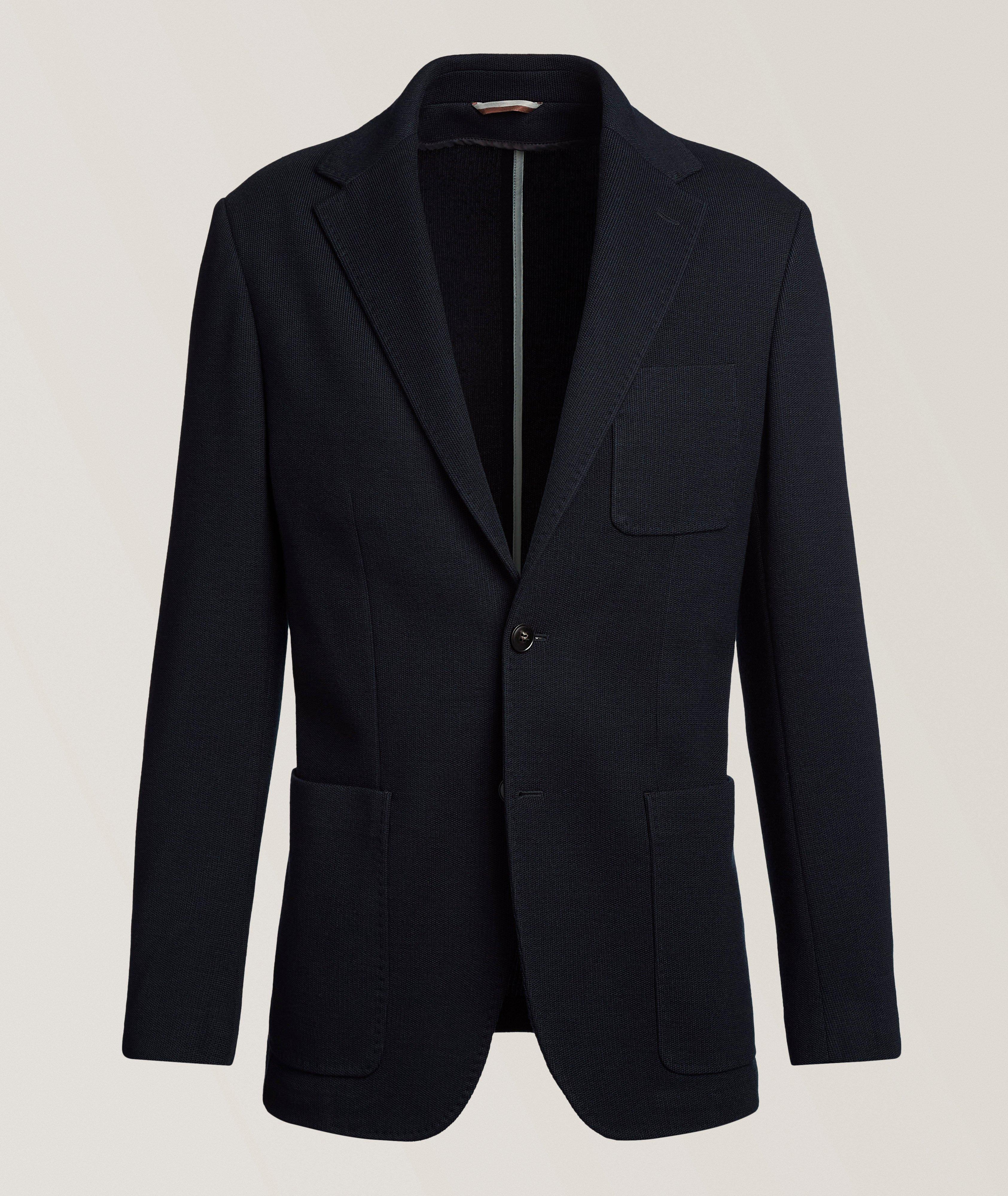 Canali Wool-Cotton Knit Sport Jacket