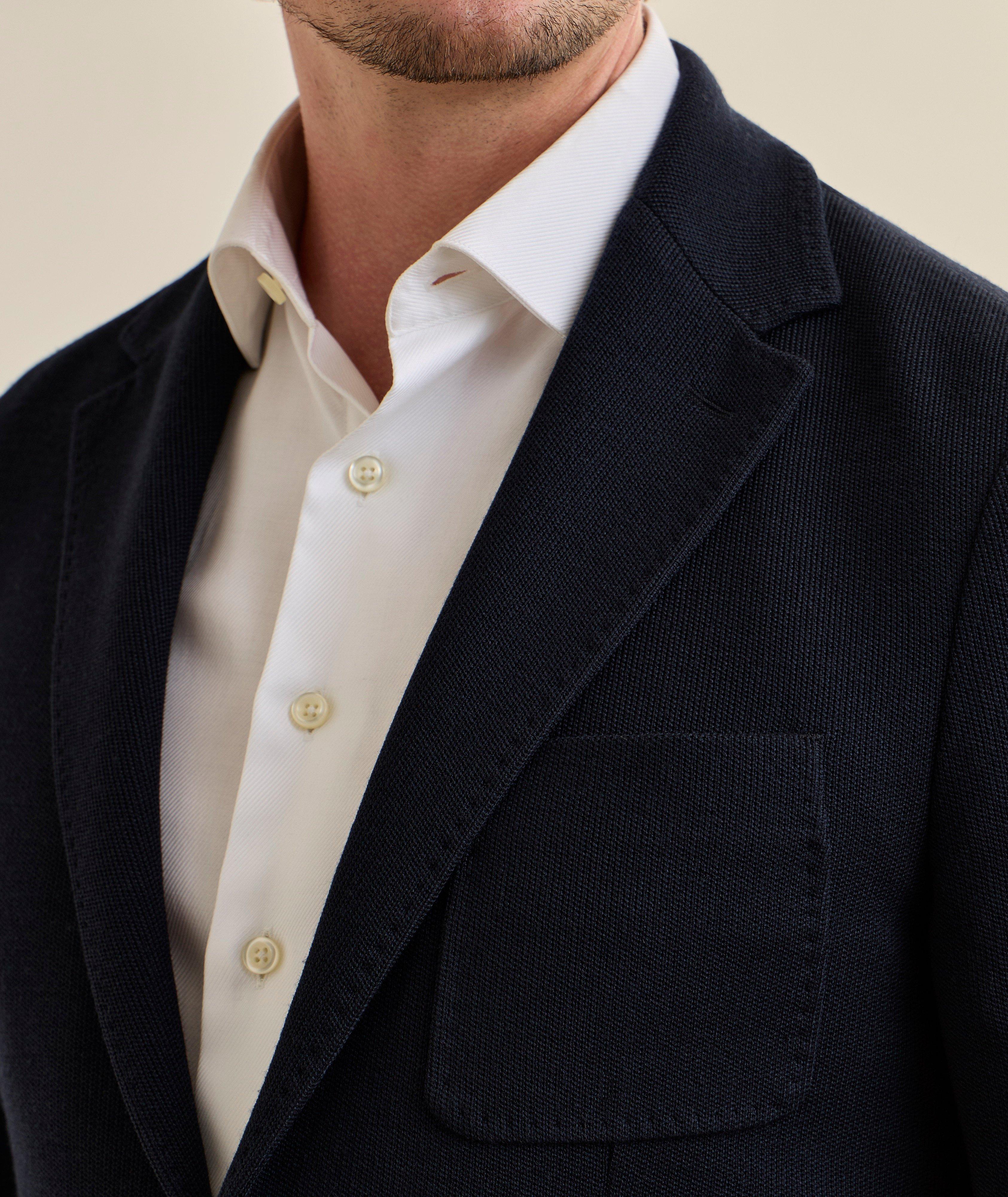 Wool-Cotton Knit Sport Jacket image 3