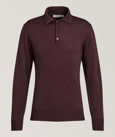 Canali - Merino Wool Long-Sleeve Polo