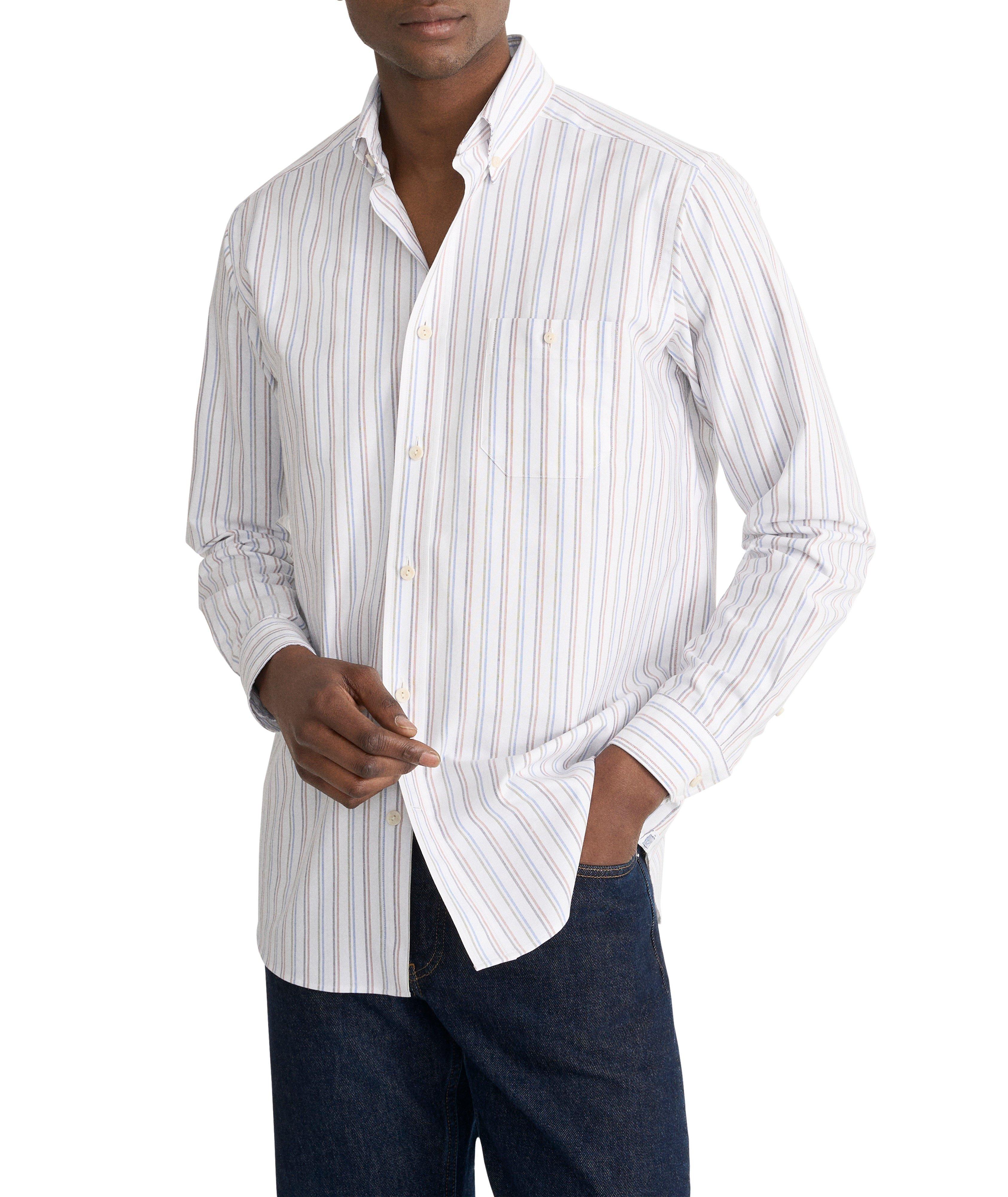Ivy-Fit Bold Striped Cotton Oxford Shirt image 2