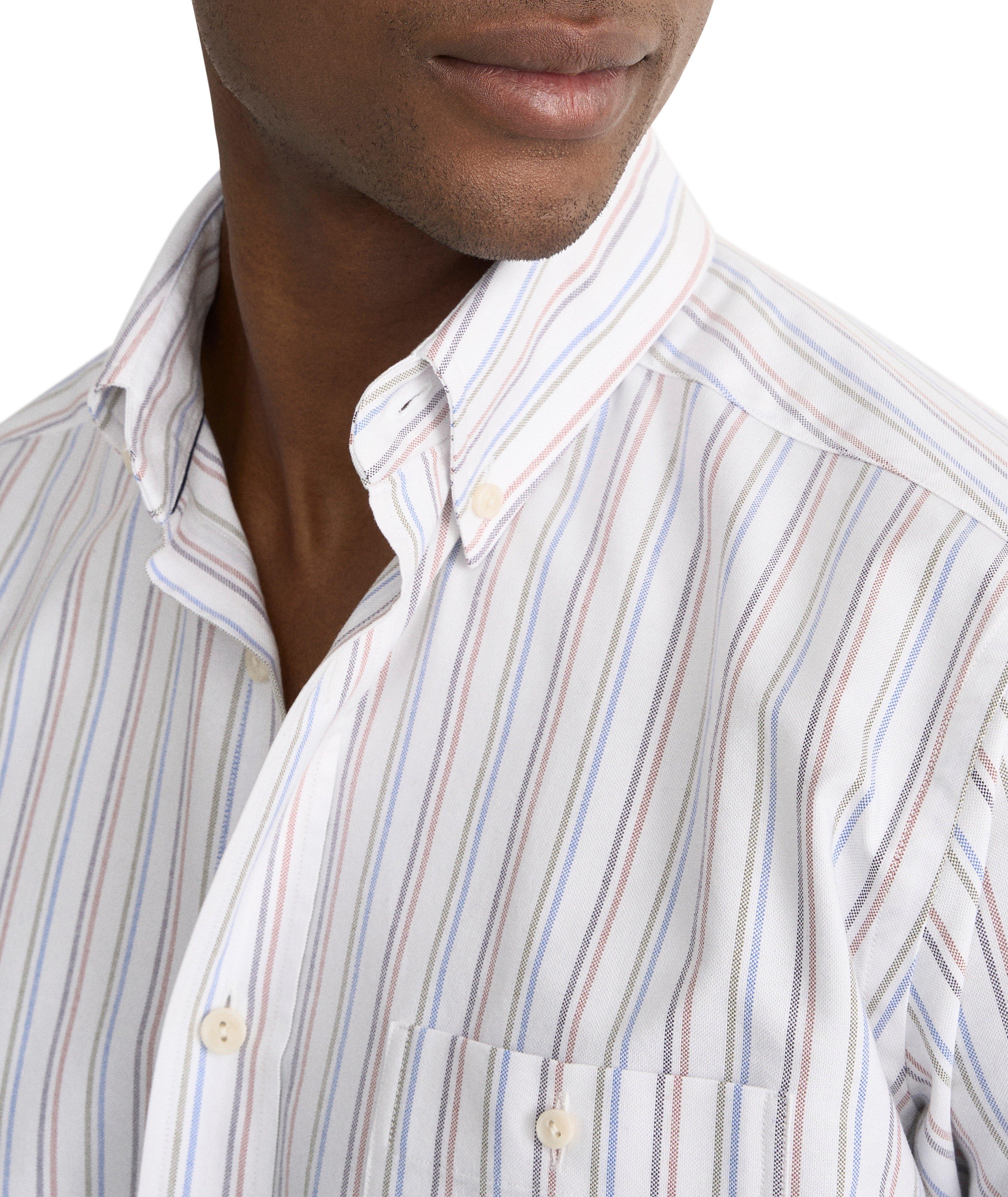Ivy-Fit Bold Striped Cotton Oxford Shirt image 4