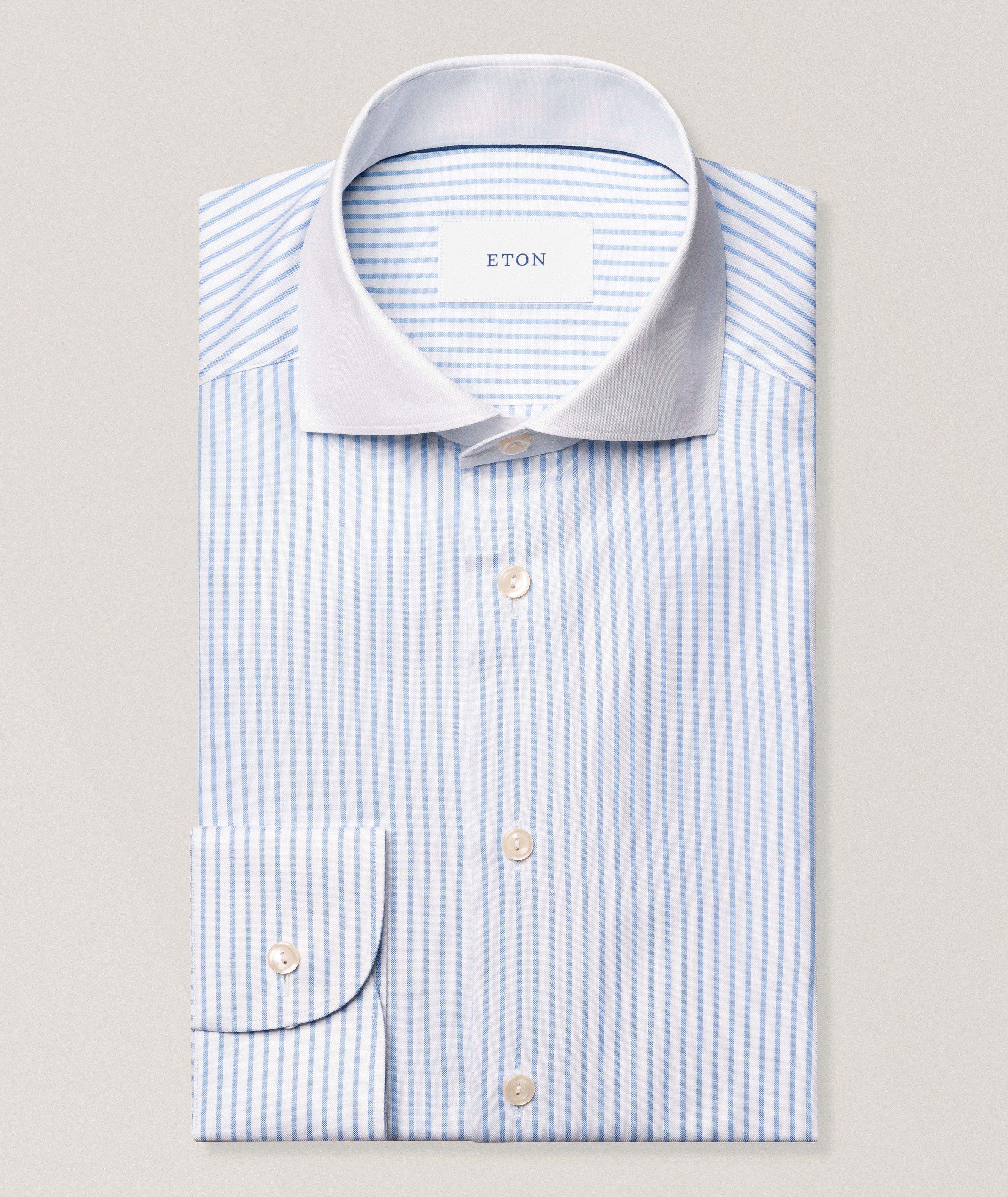 Slim-Fit Striped Signature Oxford Shirt image 0