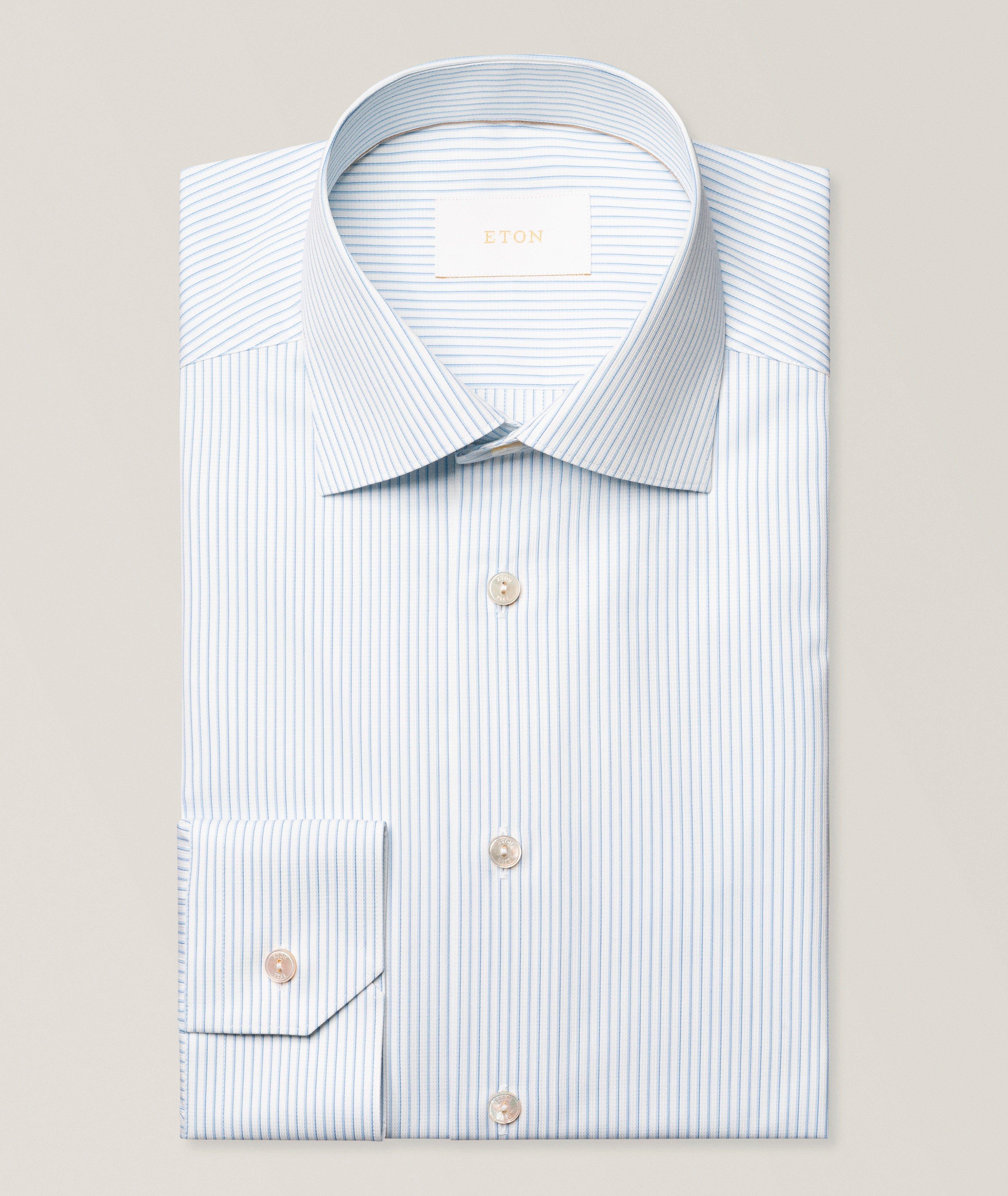 Slim-Fit Striped Supima Dress Shirt image 0