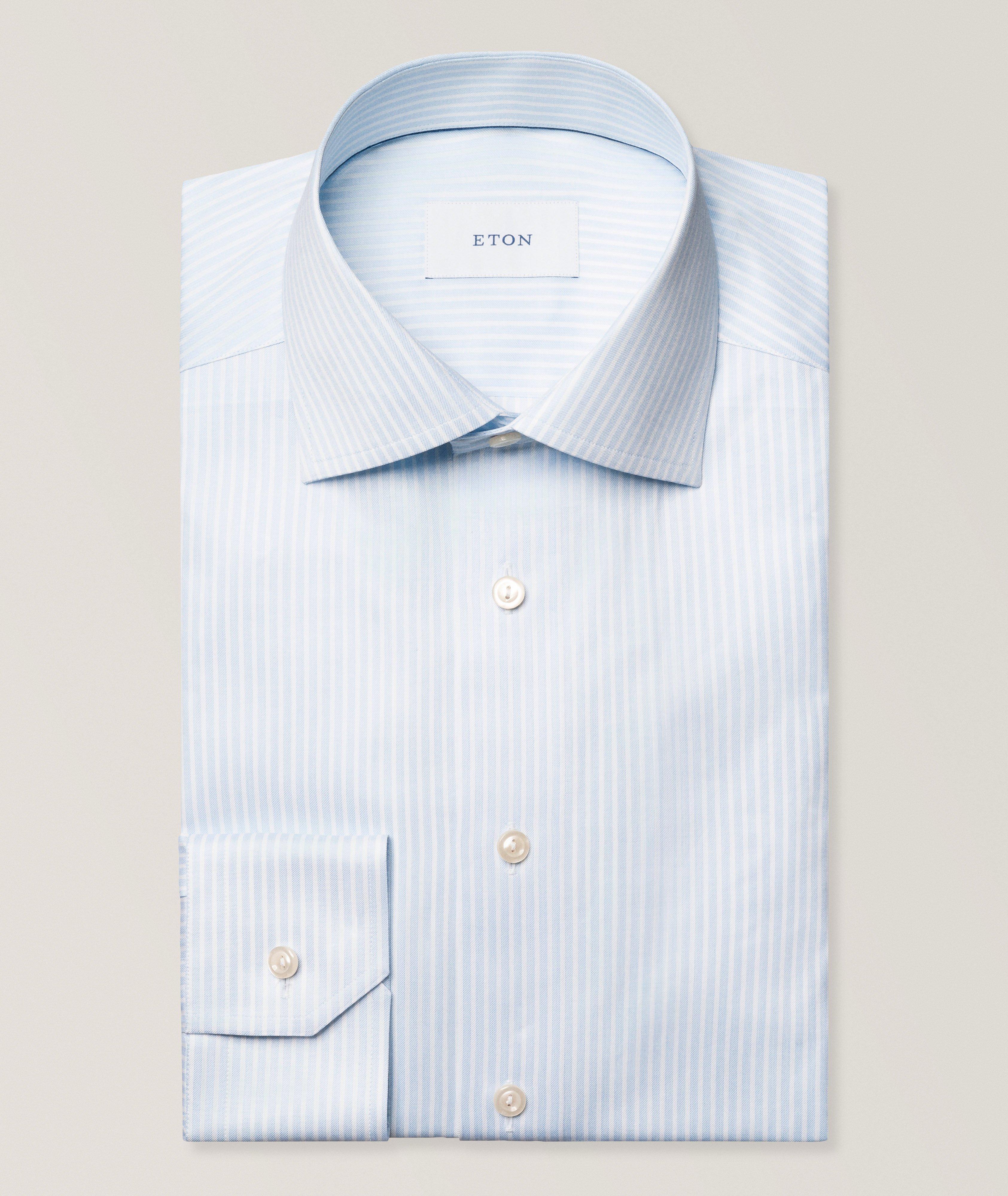 Eton Contemporary-Fit Striped Signature Twill Shirt