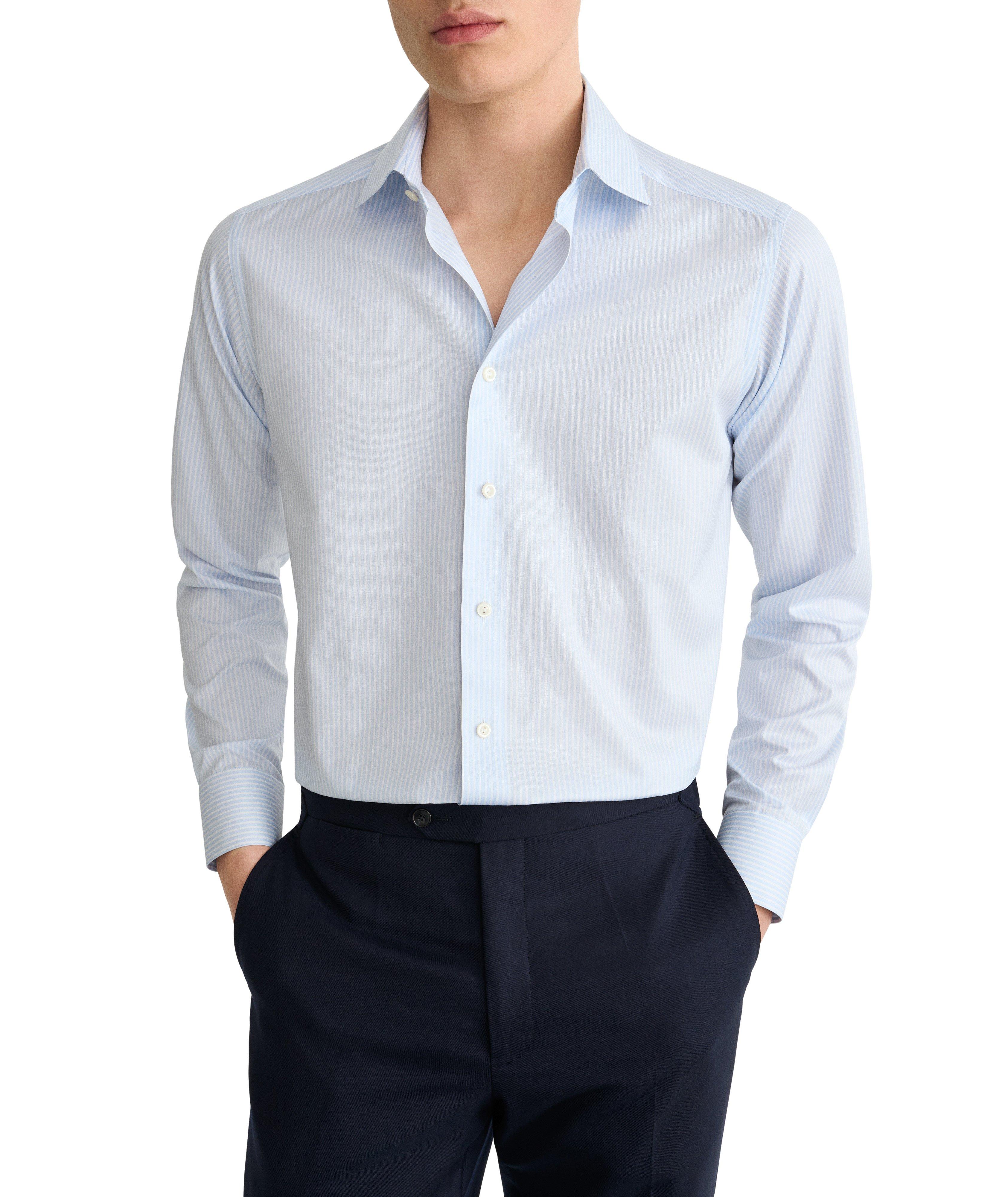 Chemise sergé emblématique rayé coupe-contemporaine image 1