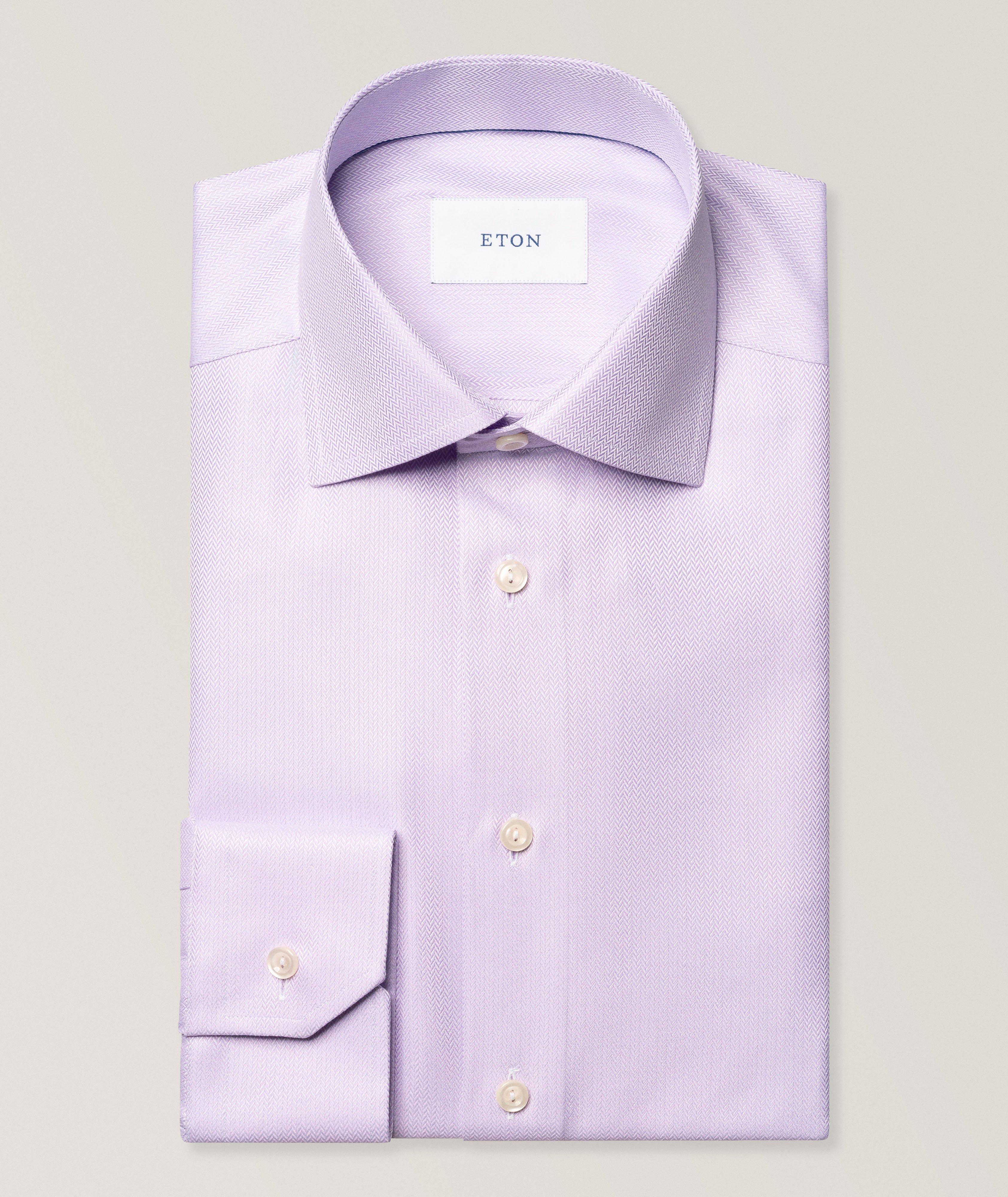 Eton Contemporary-Fit Herringbone Twill Shirt