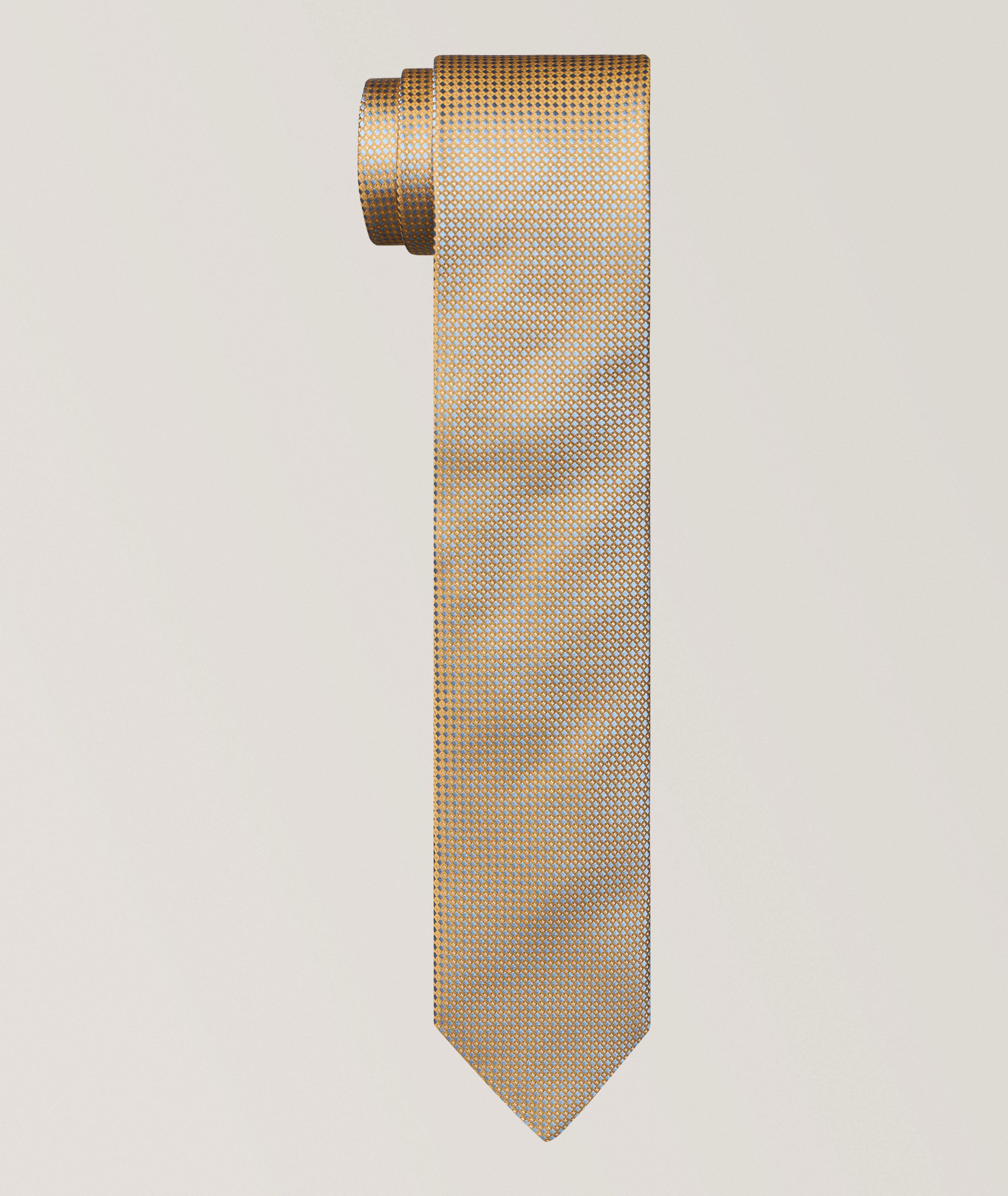 Eton Geometric Woven Silk Tie