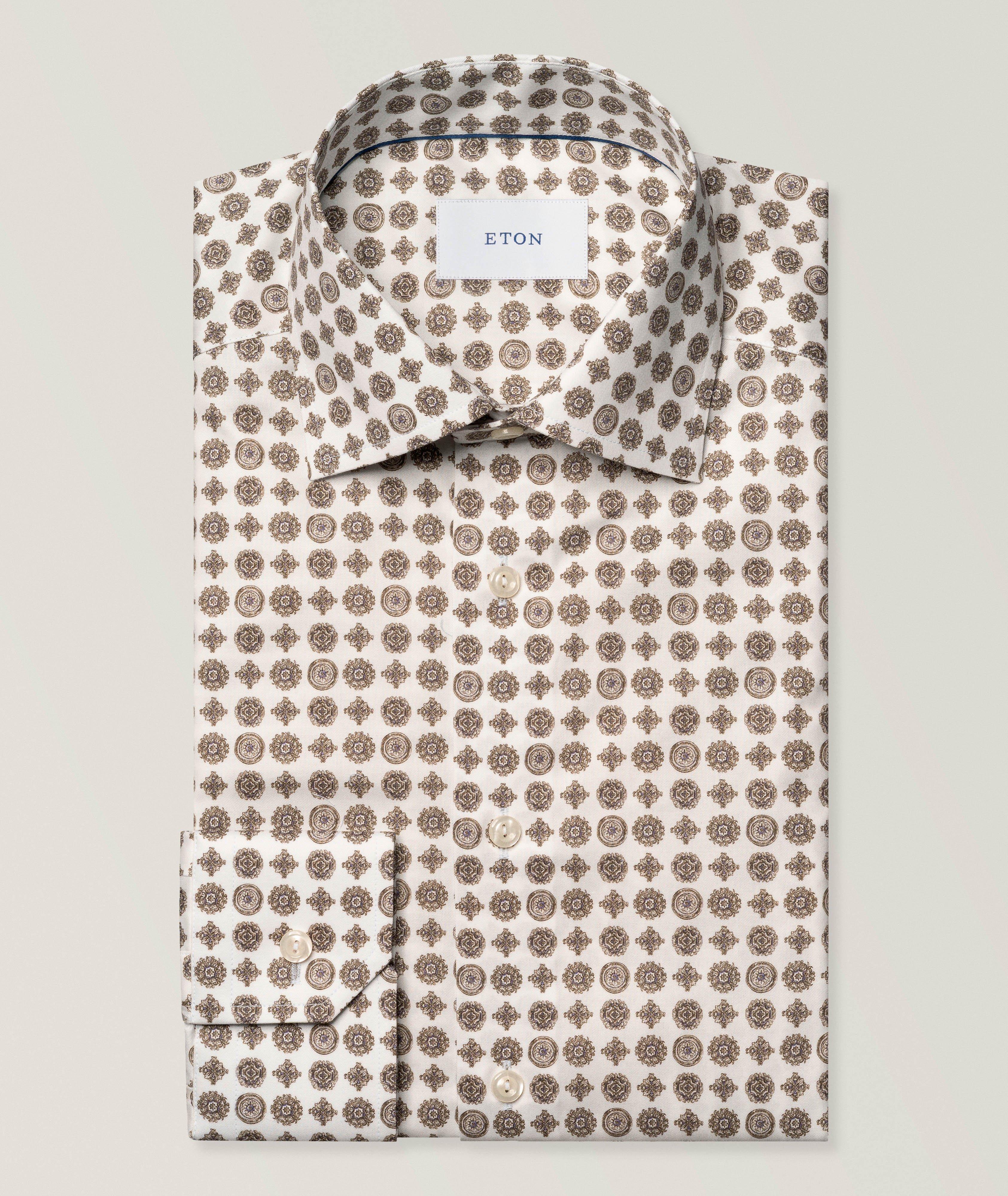 Eton Contemporary-Fit Geo Signature Twill Dress Shirt