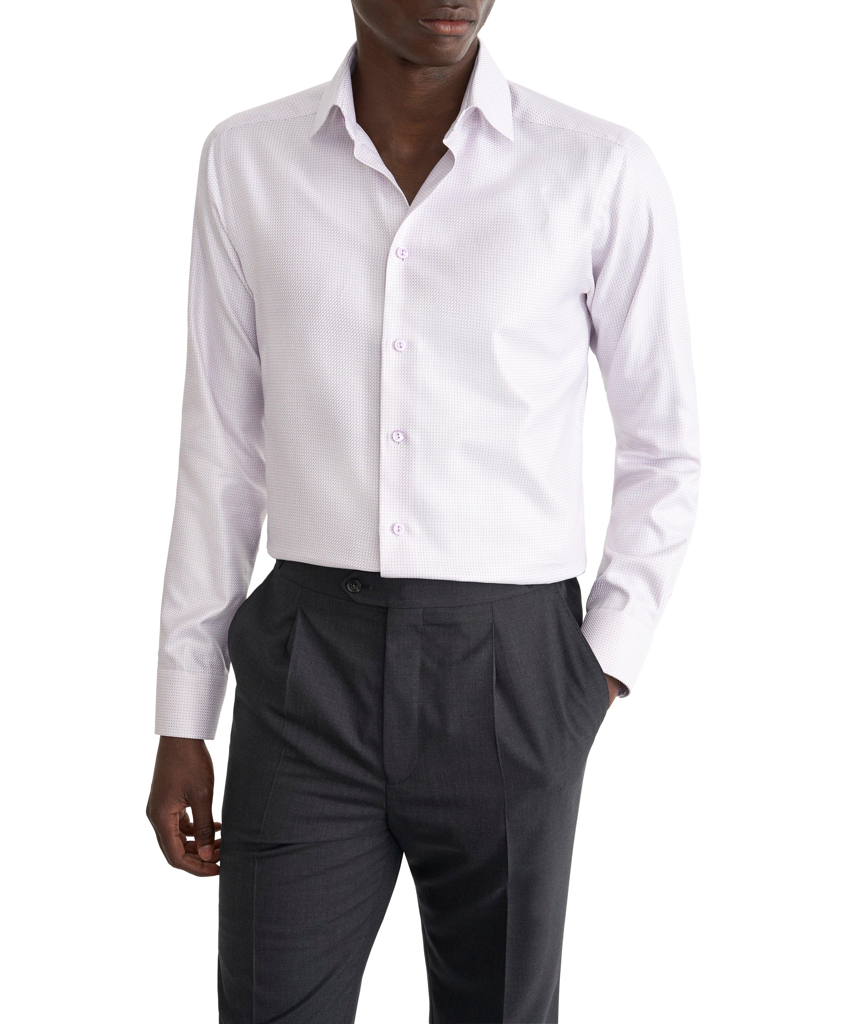 Slim-Fit Micro-Check King Twill Dress Shirt image 2