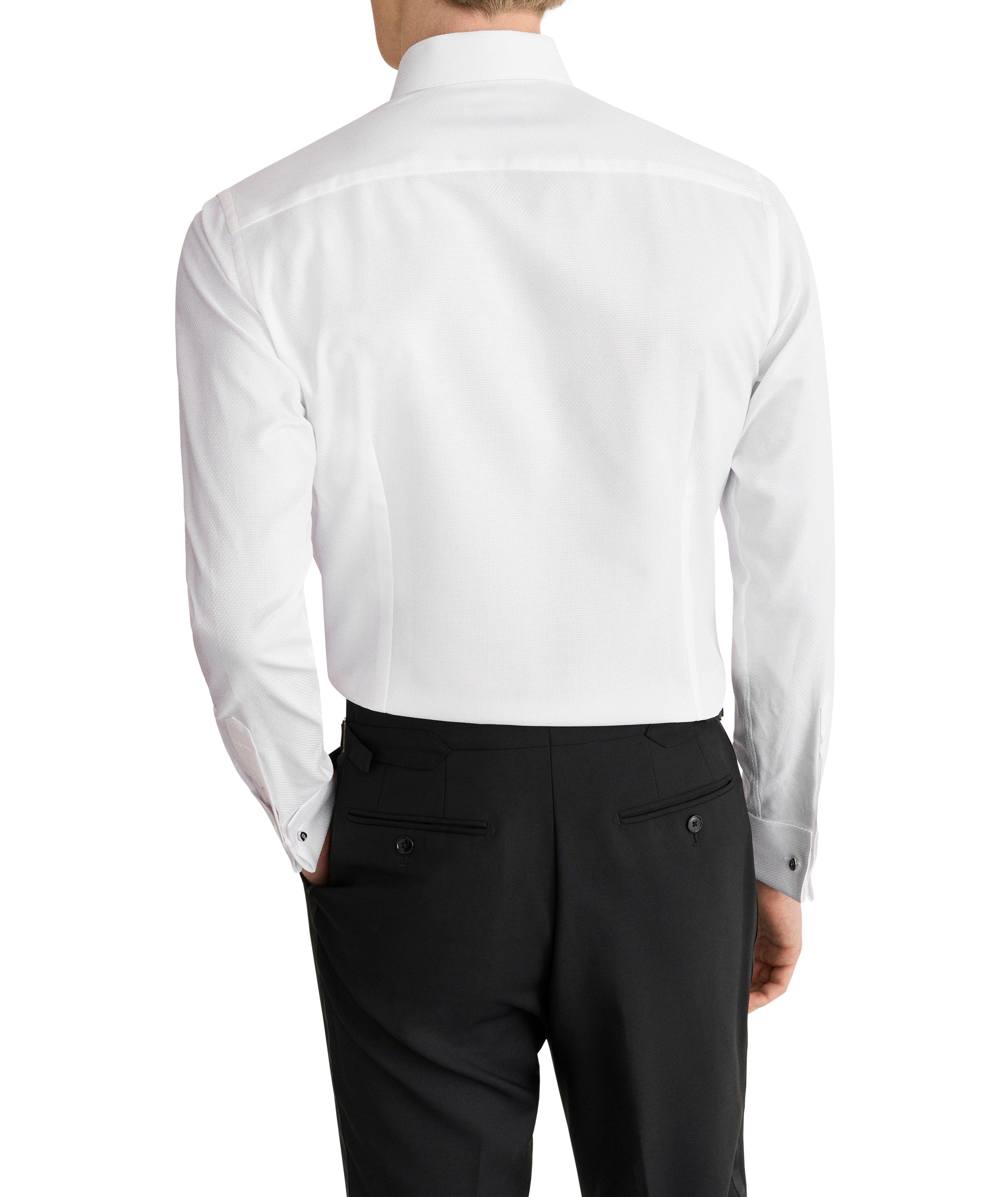 Slim-Fit Semi-Solid Fly Front Evening Shirt image 3
