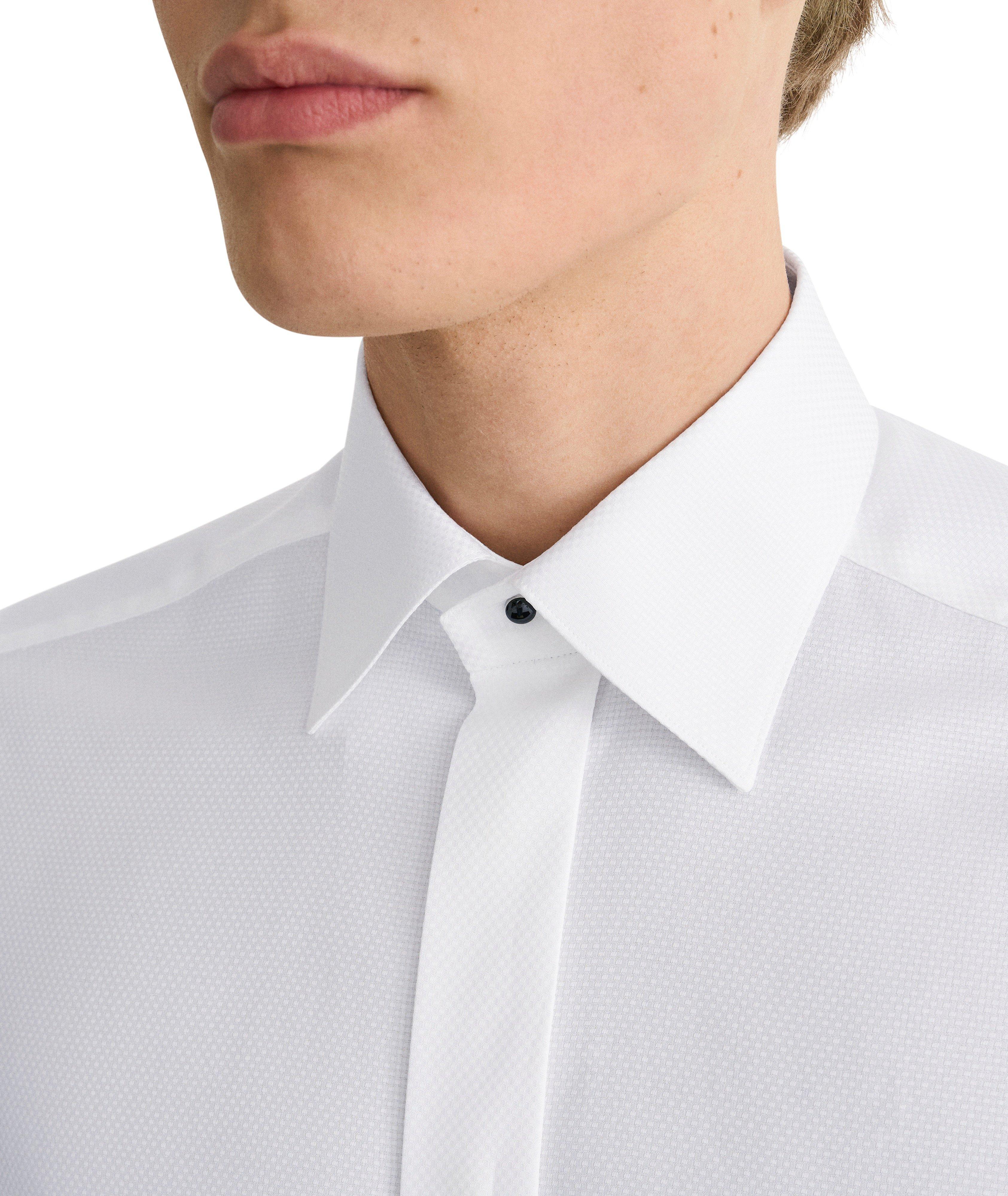 Slim-Fit Semi-Solid Fly Front Evening Shirt image 4