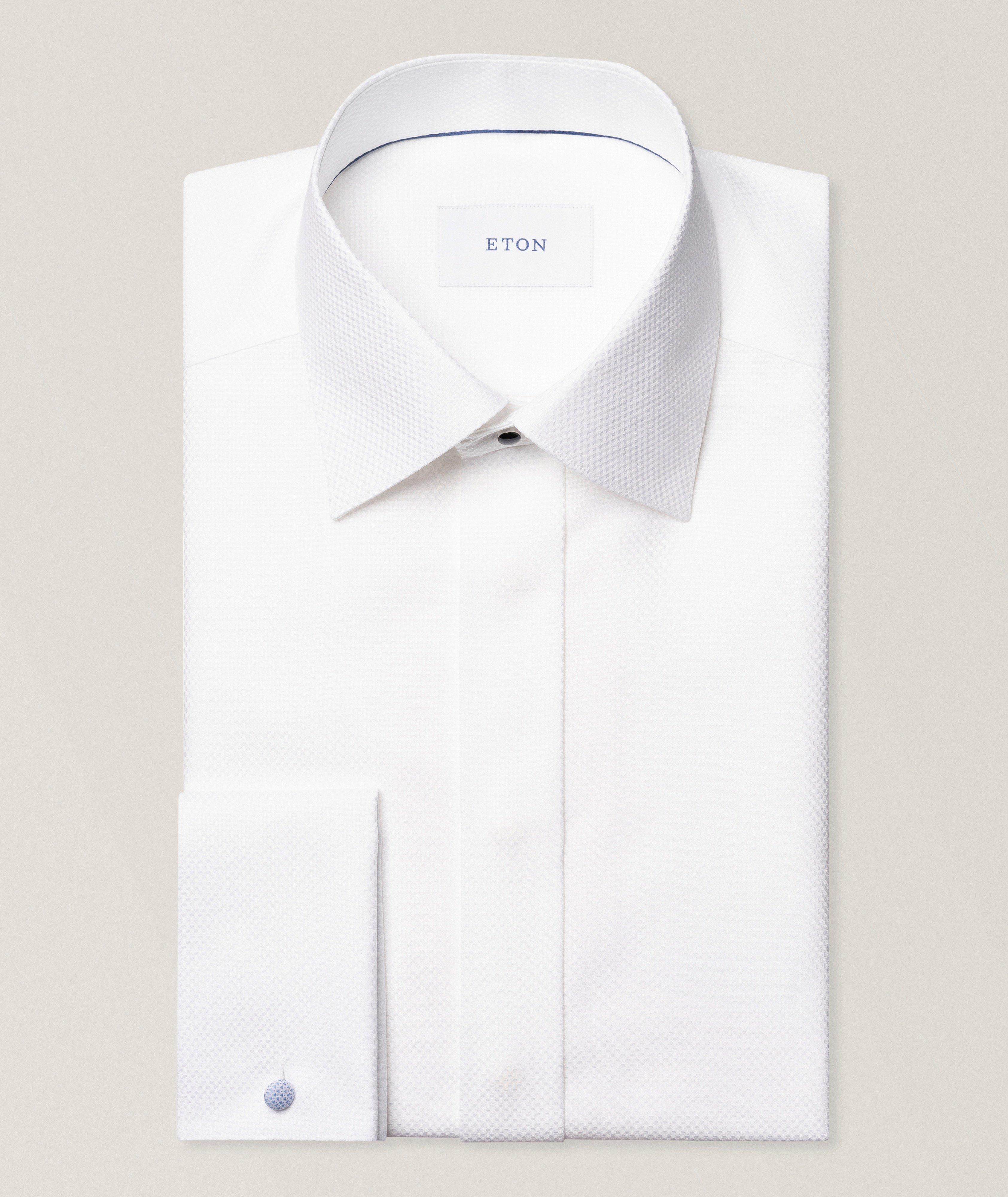 Slim-Fit Semi-Solid Fly Front Evening Shirt image 0
