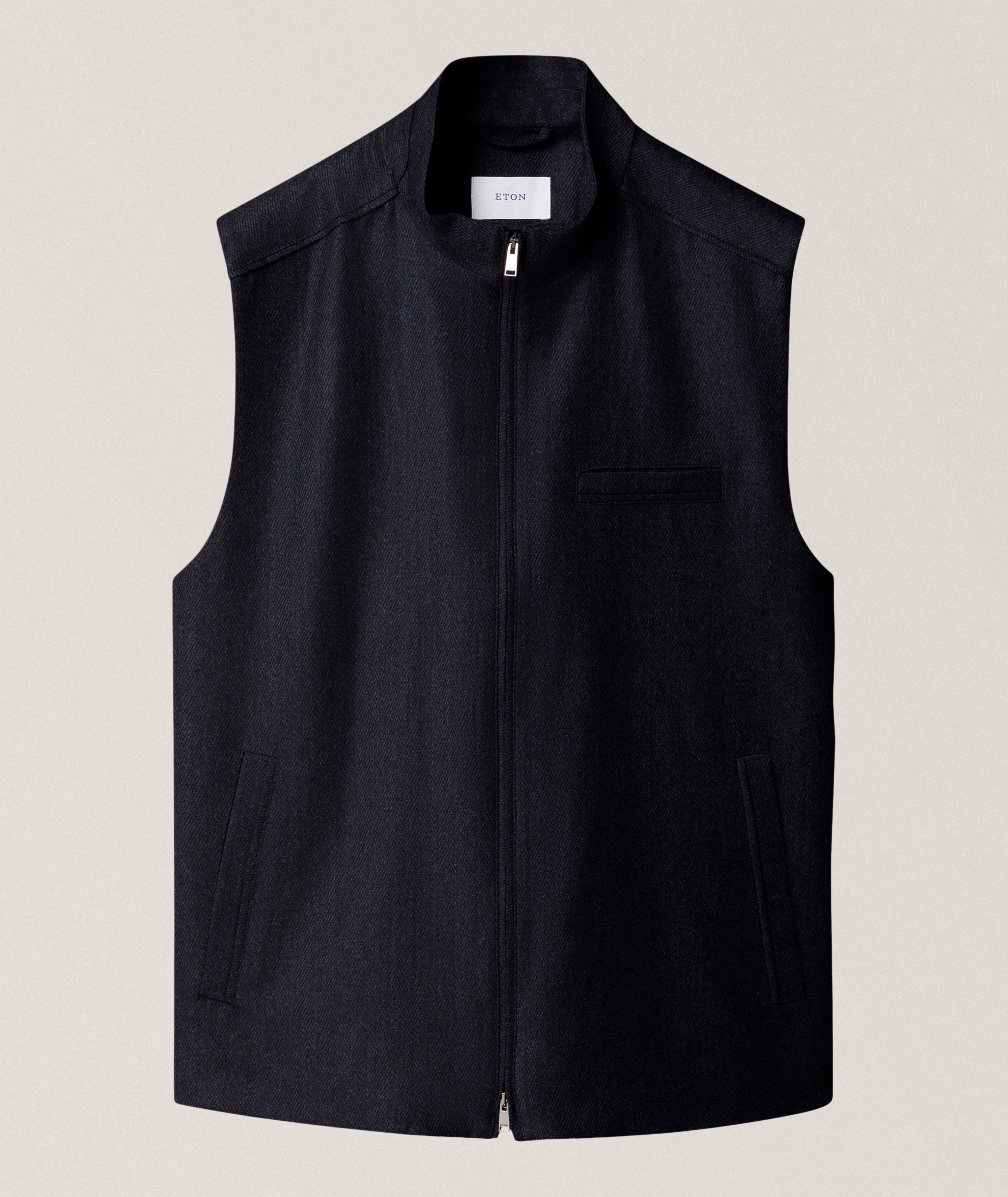 Eton Gilet structuré flanelle laine