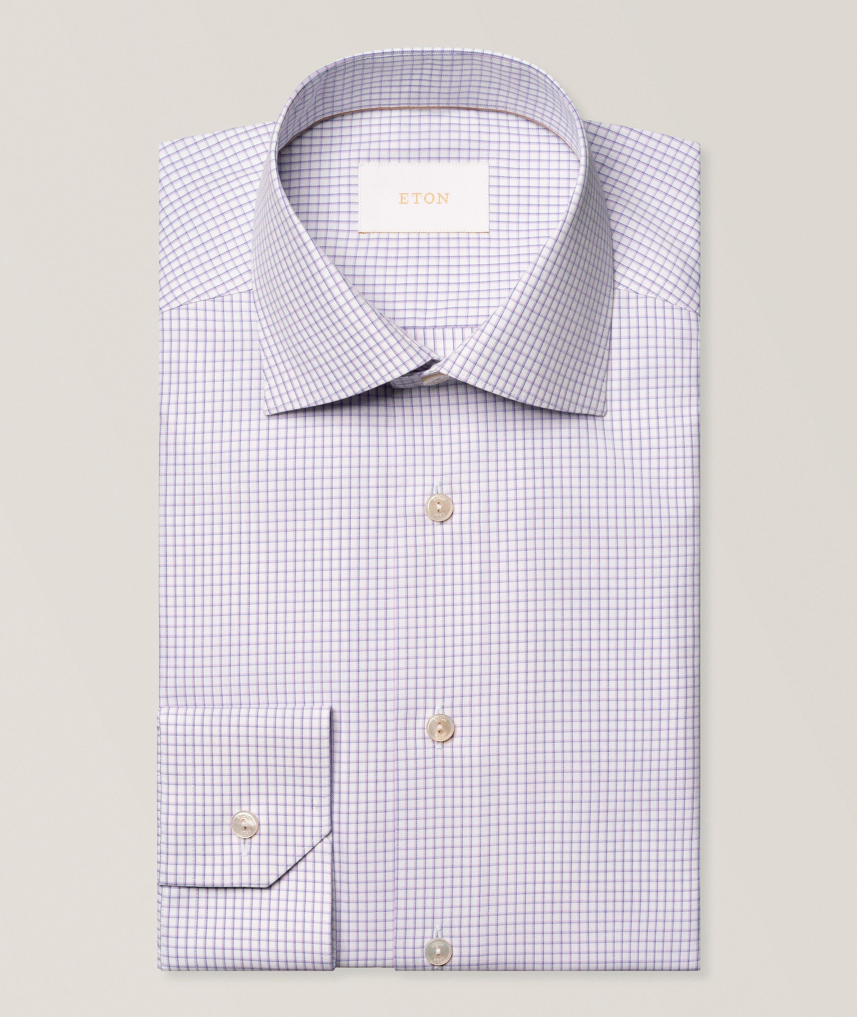 Eton Contemporary Fit Check Supima Cotton Shirt