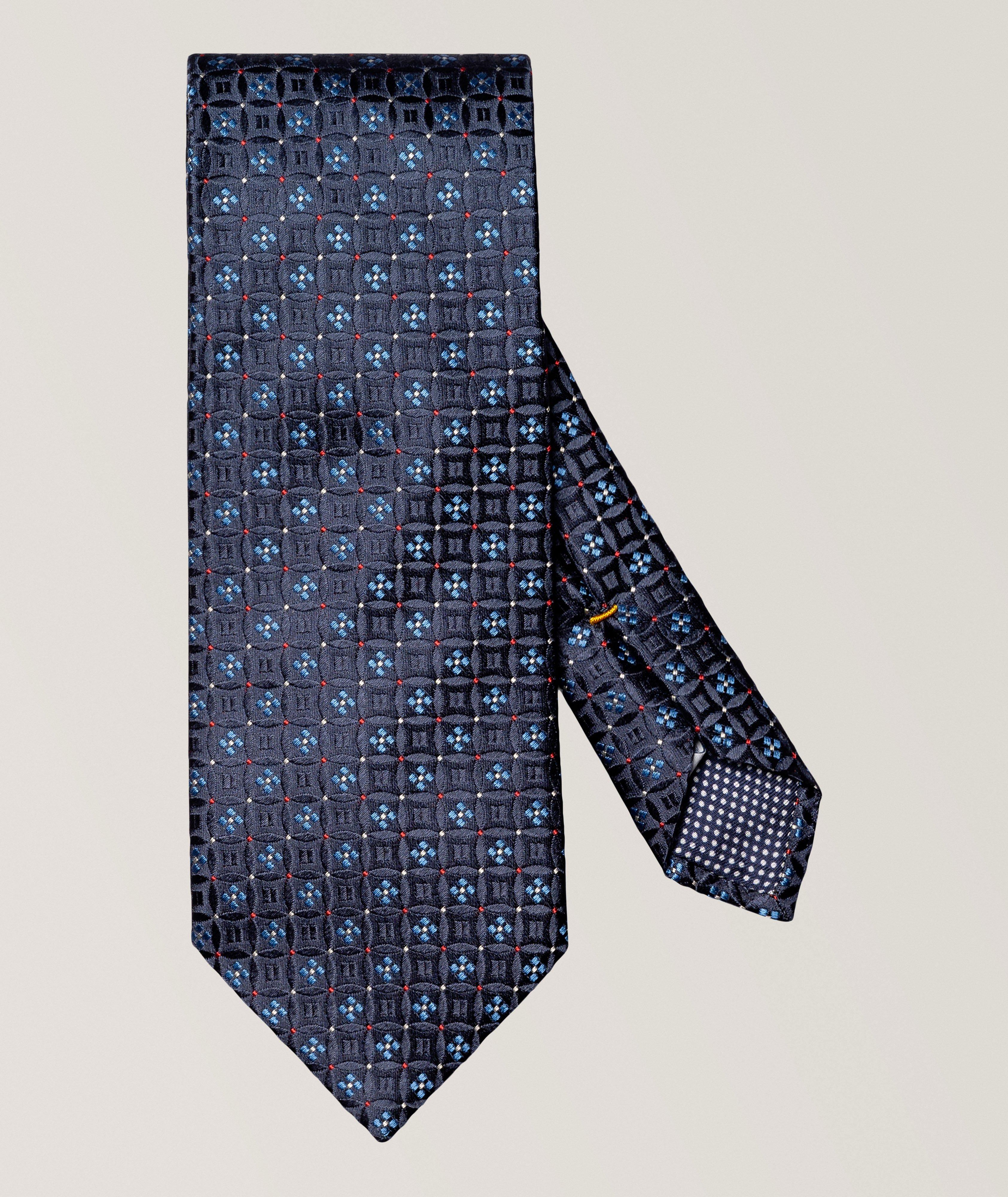 Eton Floral Medallion Woven Silk Tie