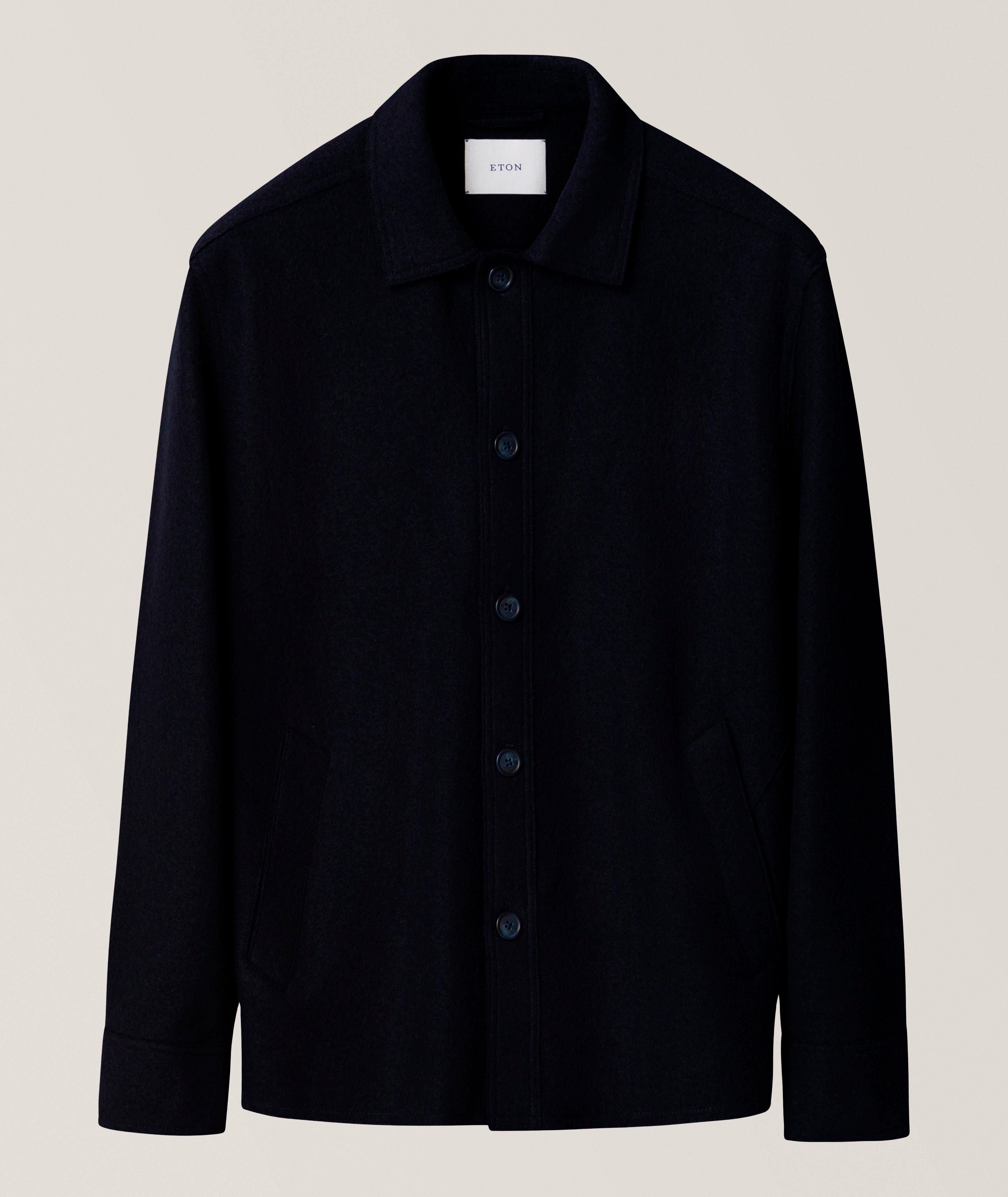 Eton Veste chemise laine bouillie mélange