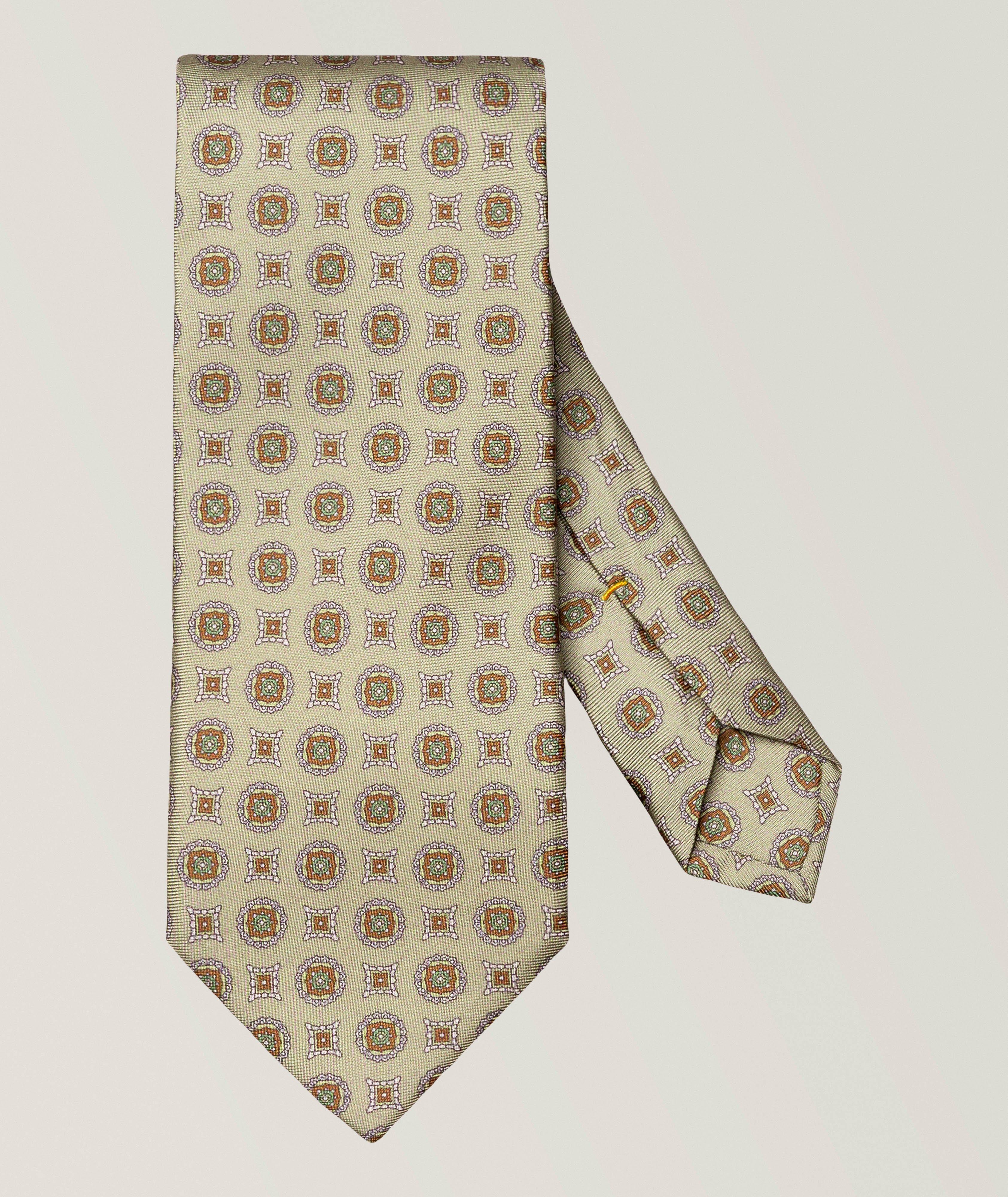 Eton Medallion-Print Silk Tie