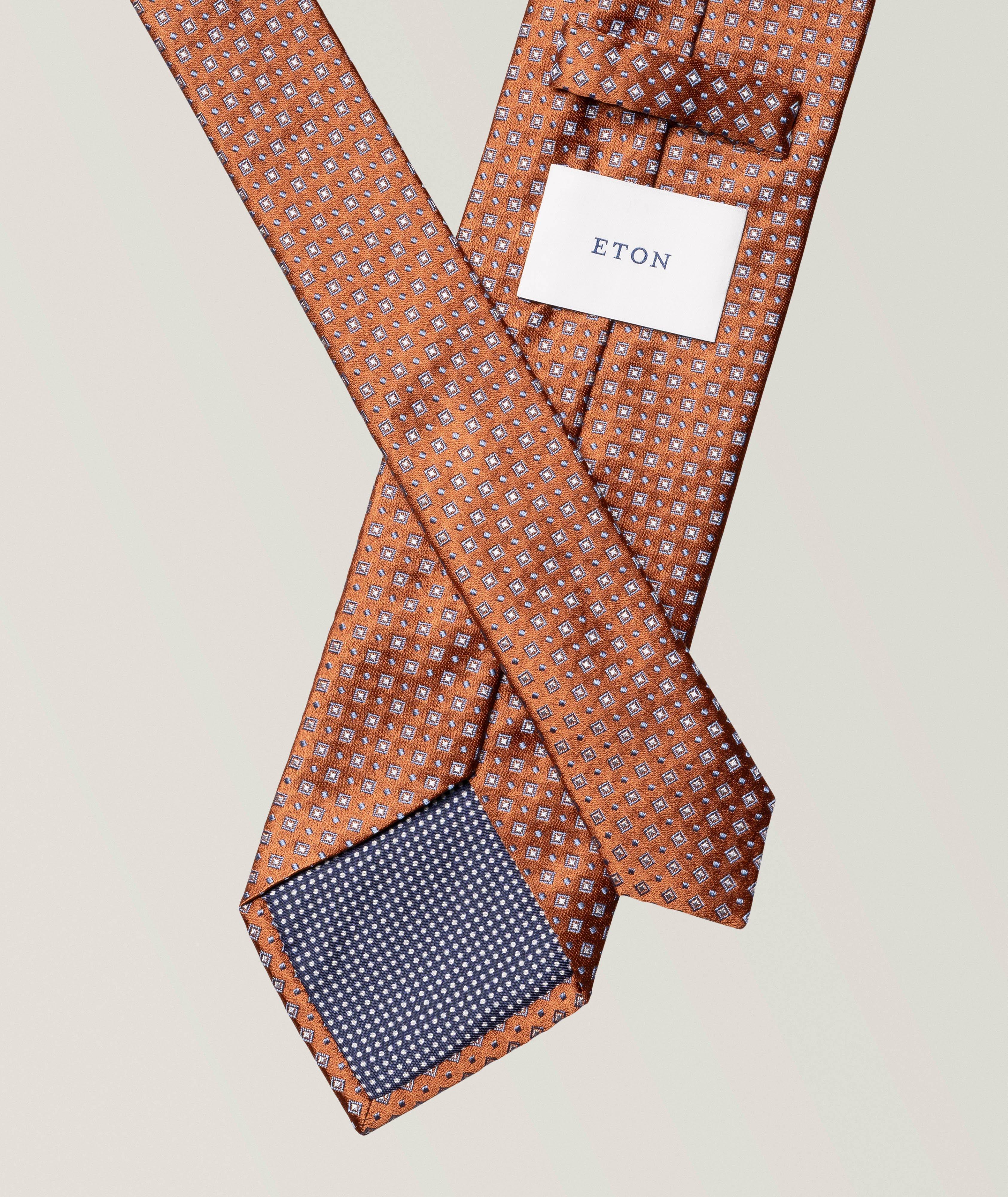 Geometric Woven Silk Tie image 1
