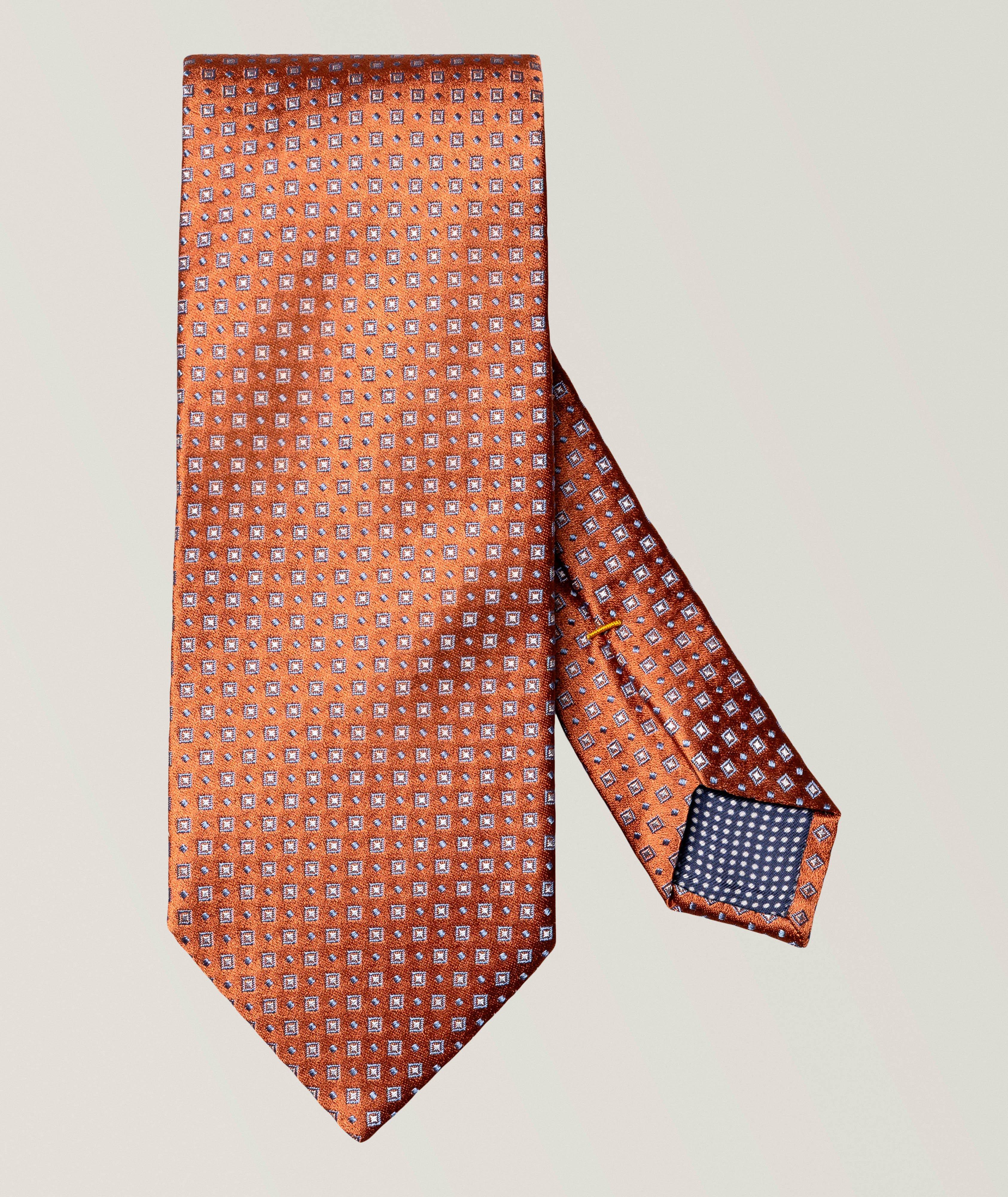 Geometric Woven Silk Tie image 0