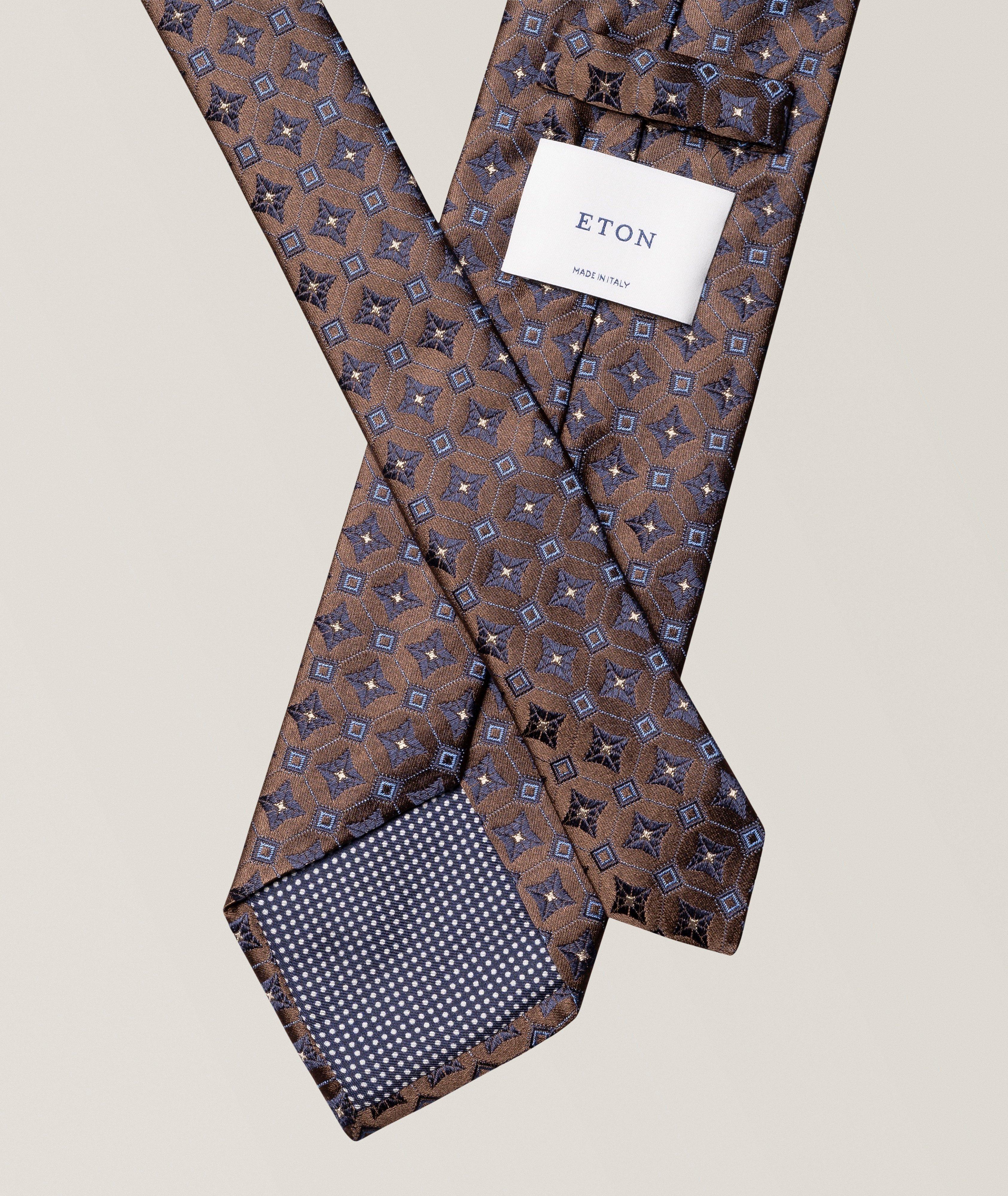 Medallion Woven Silk Tie image 1