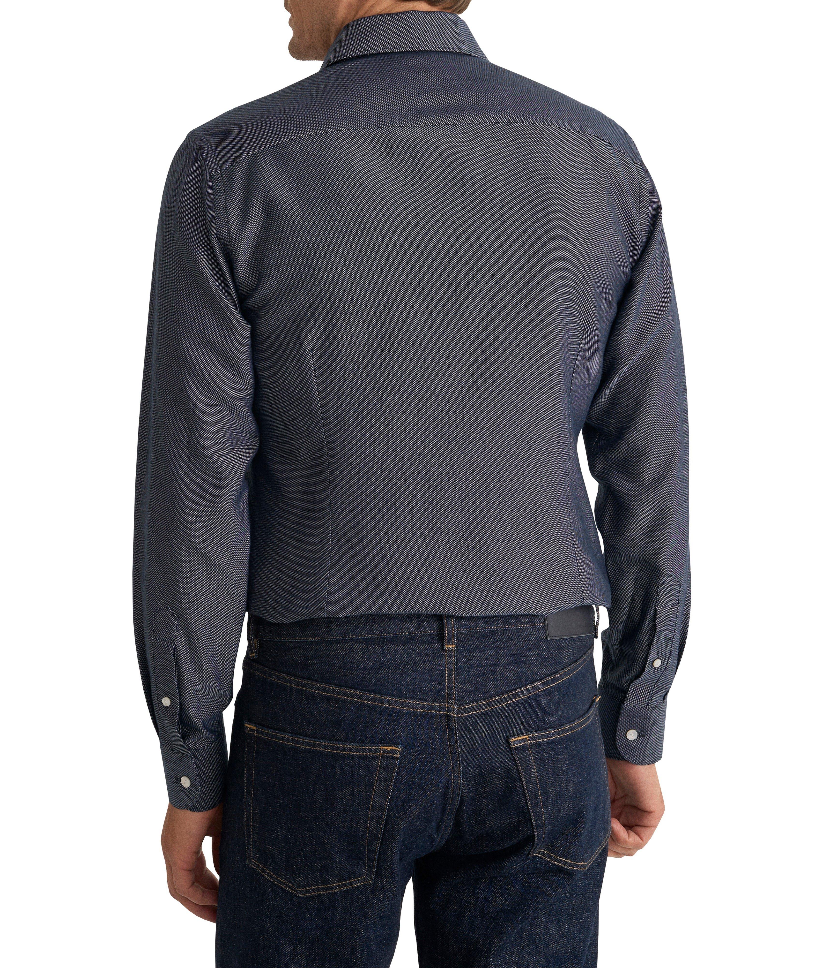 Slim-Fit Cotton Silk Cashmere Dress Shirt image 3