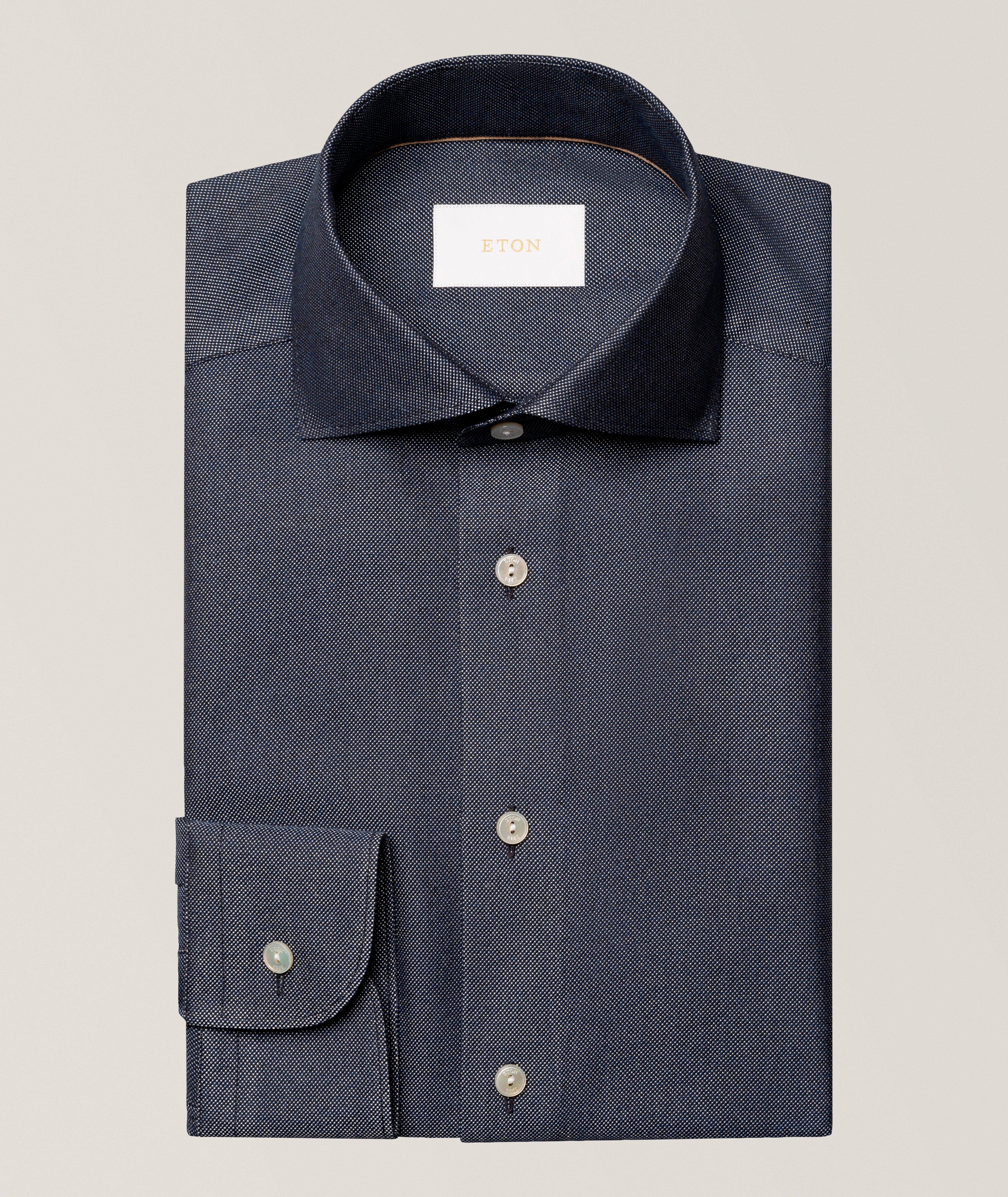 Slim-Fit Cotton Silk Cashmere Dress Shirt image 0