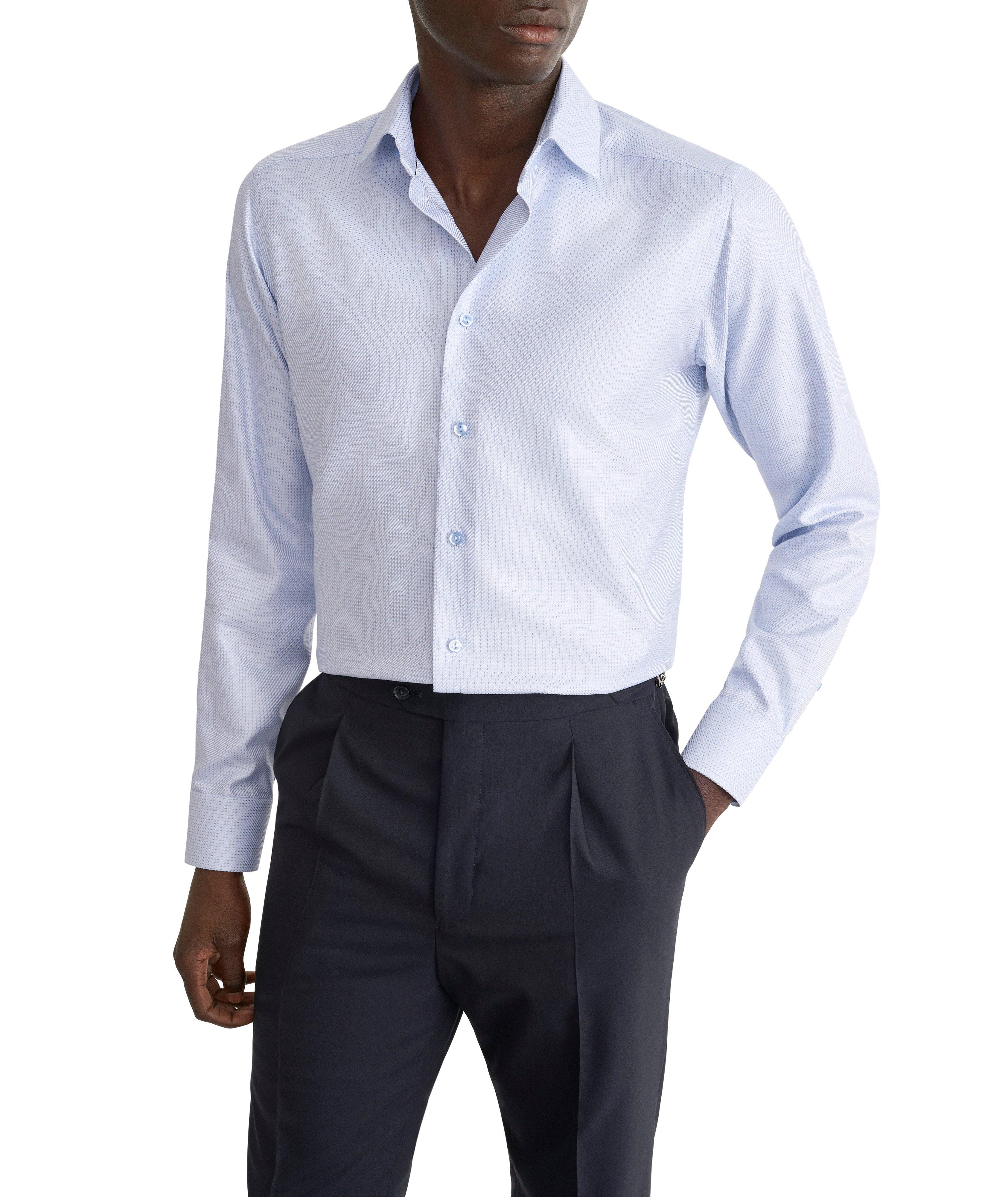 Slim-Fit Micro-Check King Twill Dress Shirt image 2