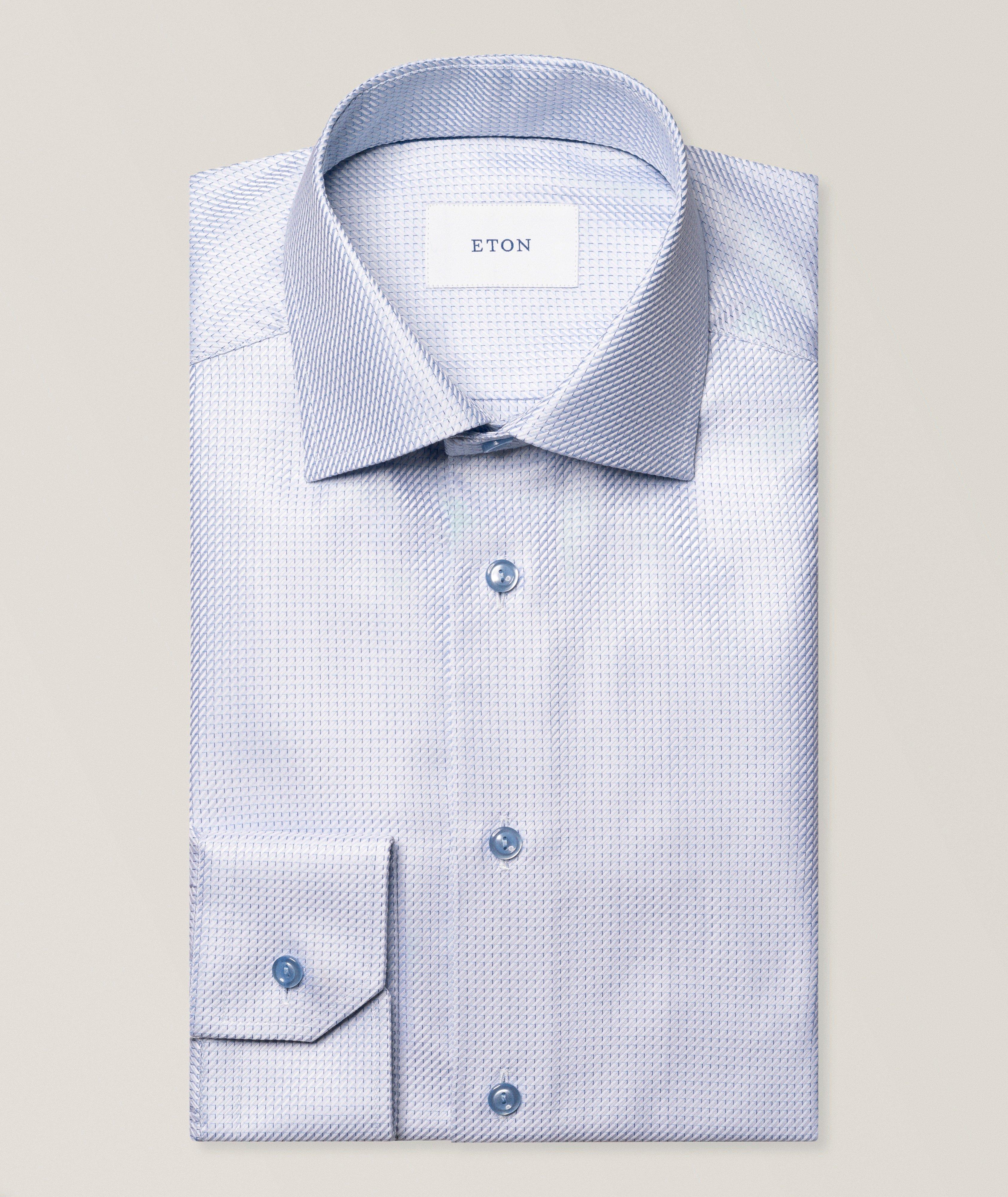 Slim-Fit Micro-Check King Twill Dress Shirt image 0