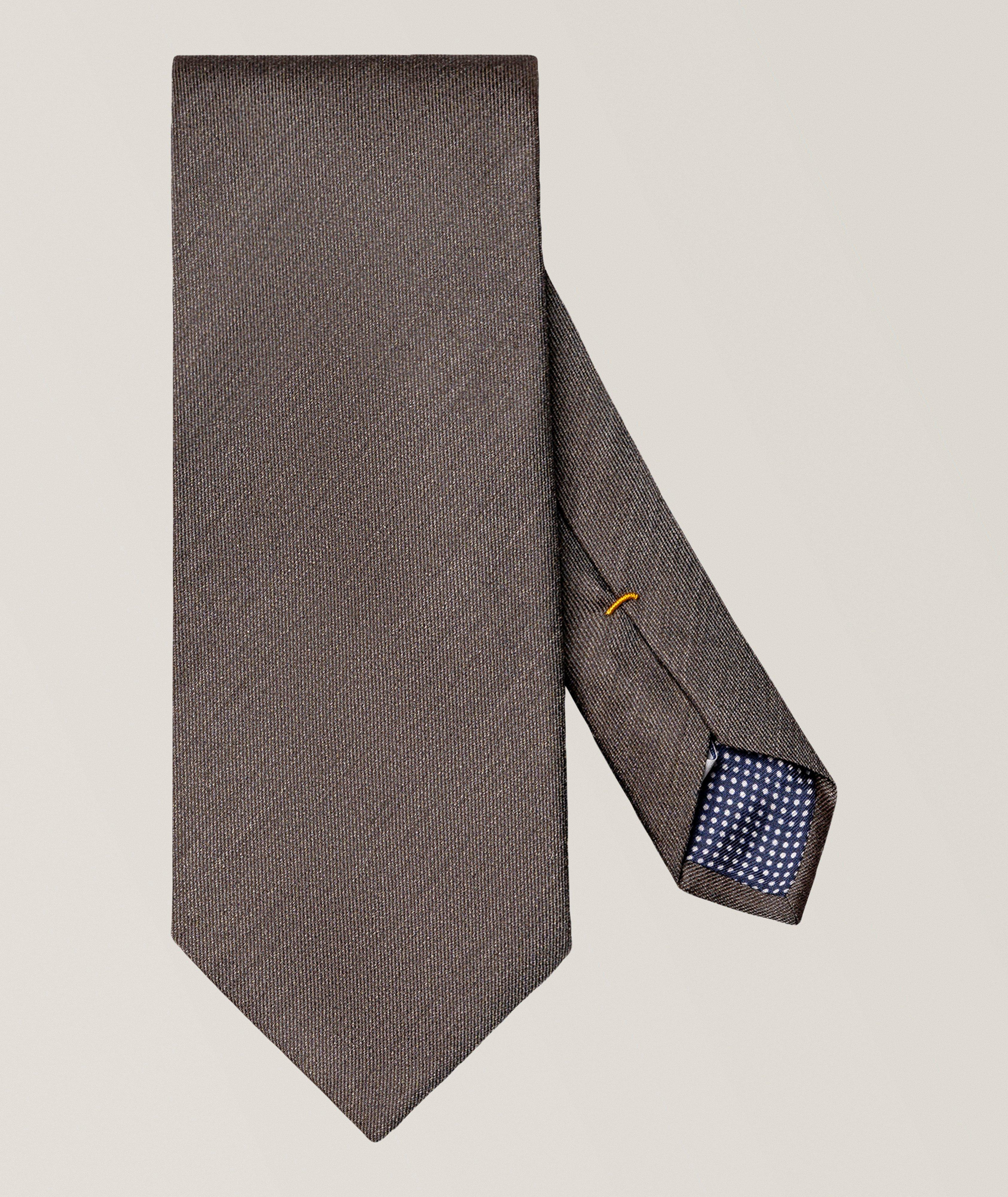 Eton Solid Woven Shantung Silk Tie