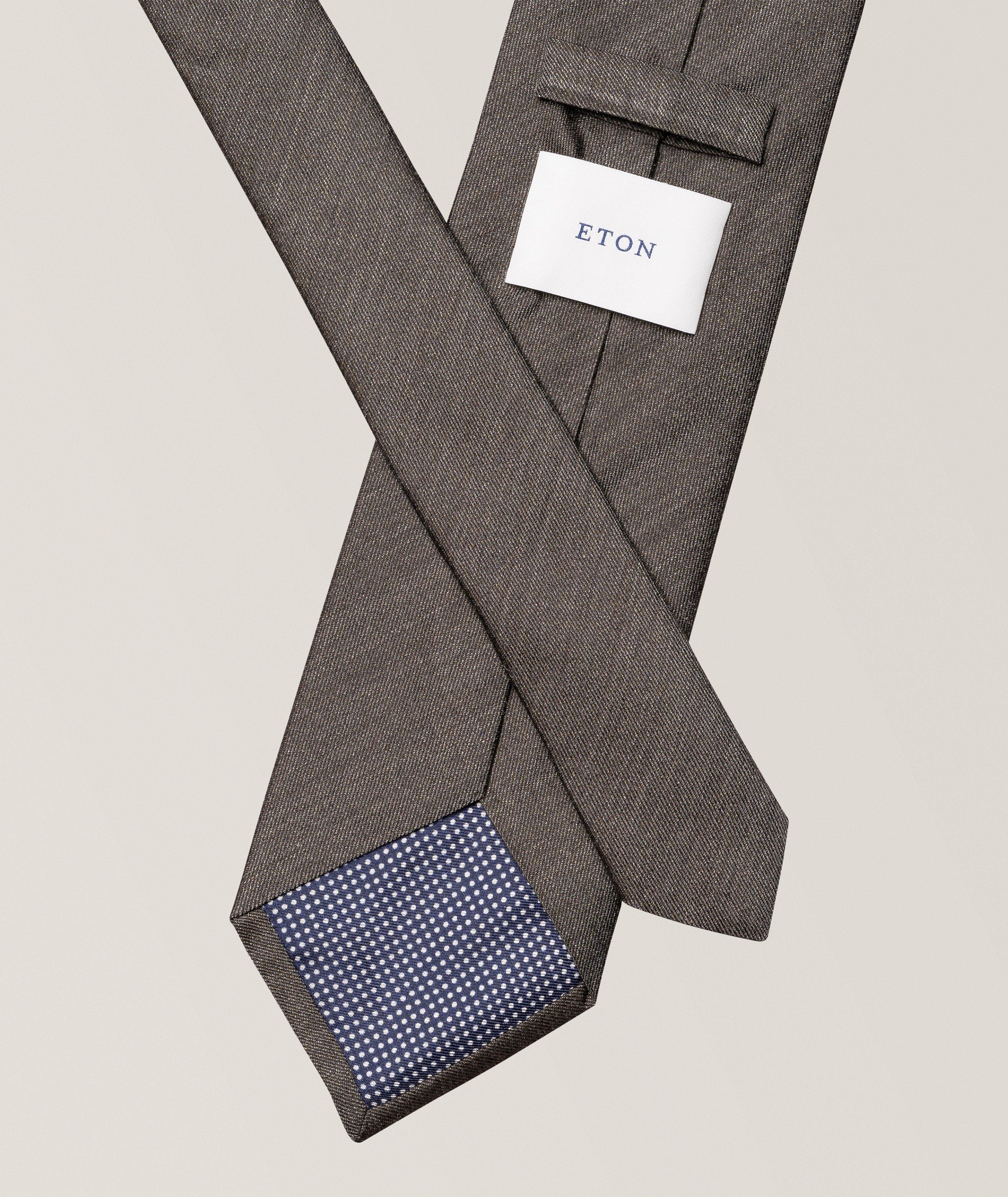 Solid Woven Shantung Silk Tie image 1