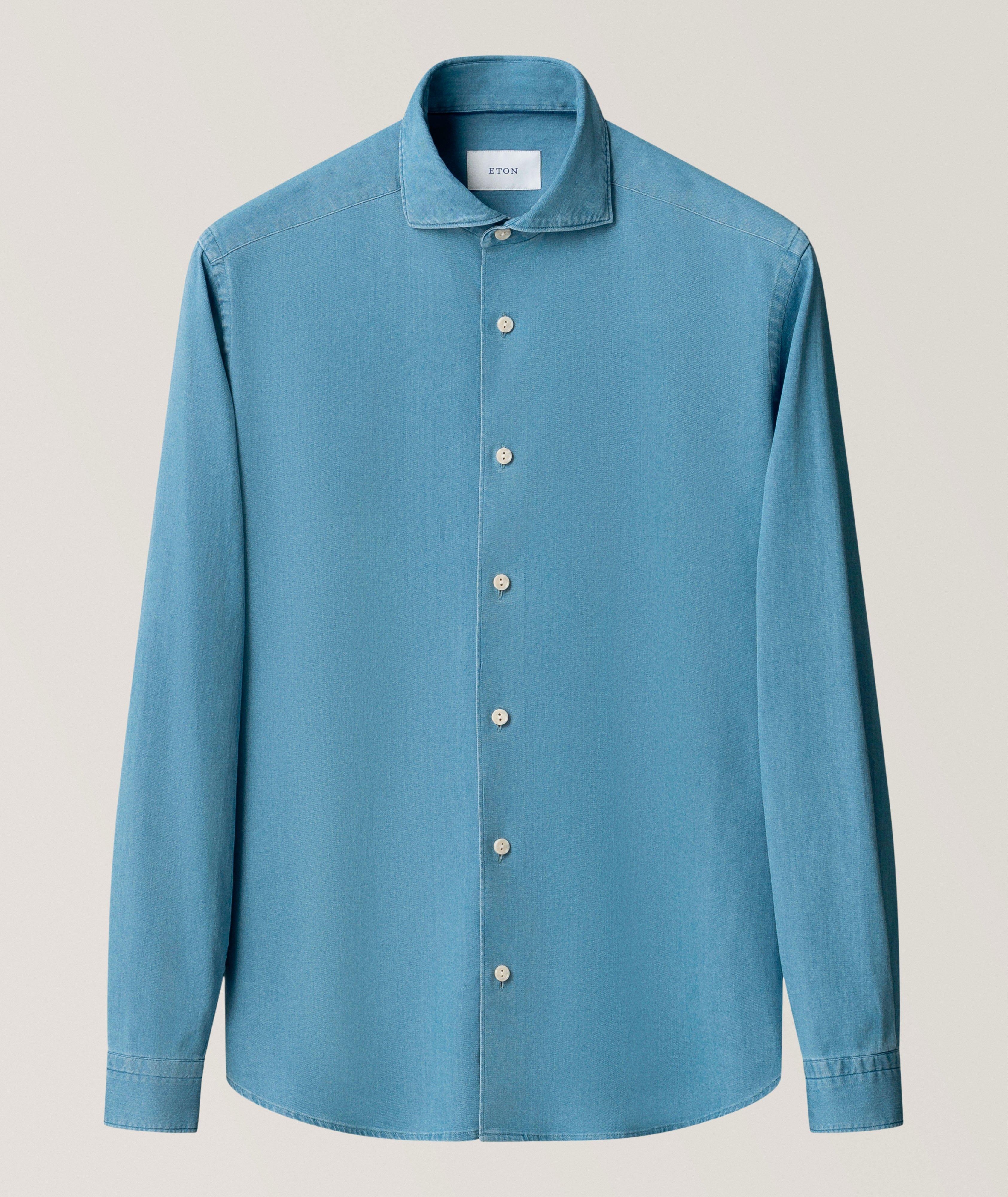 Casual-Fit Stretch Denim Shirt image 6