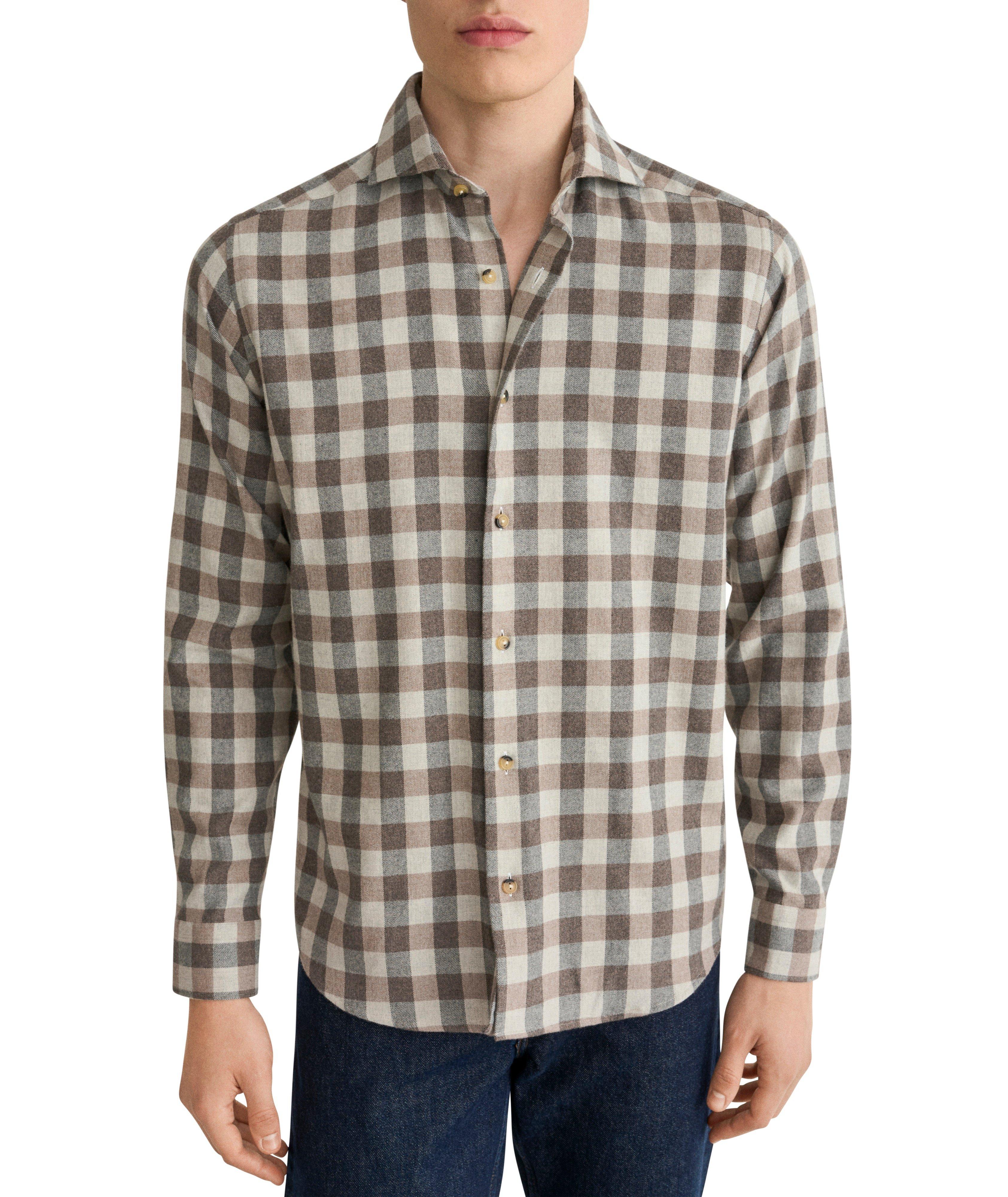 Casual-Fit Block Check Flannel Shirt image 2