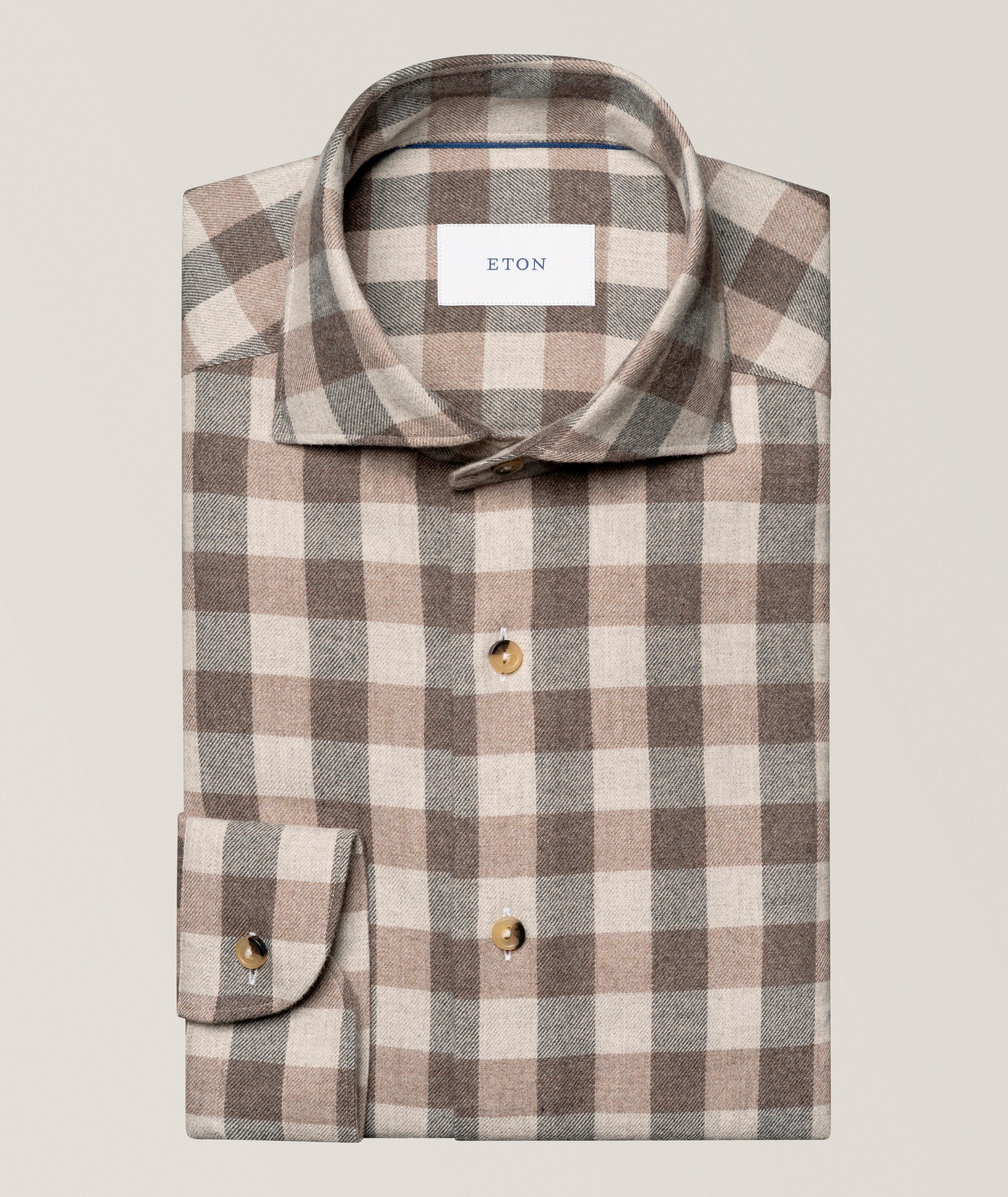 Casual-Fit Block Check Flannel Shirt image 6