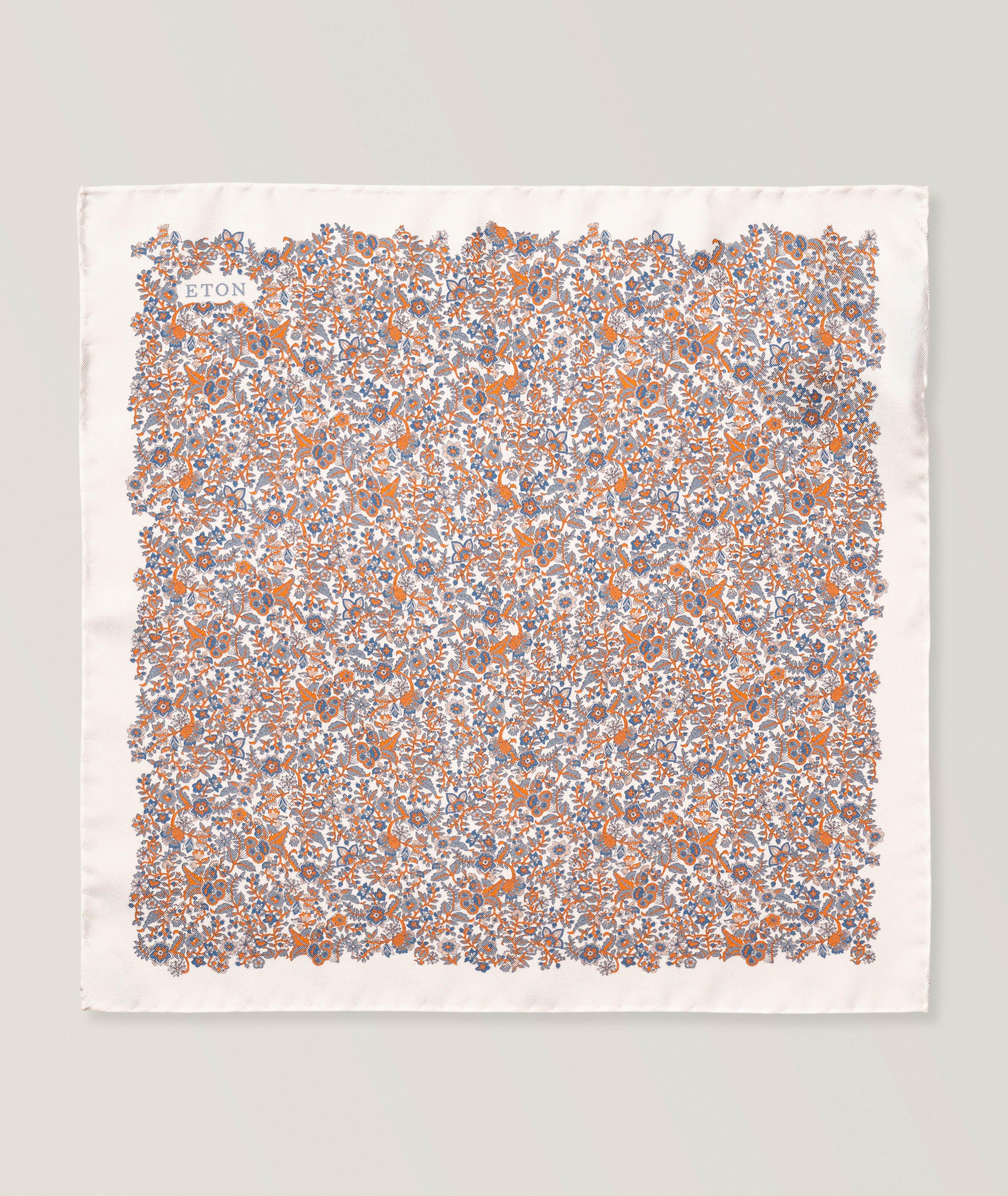 Eton Floral Silk Pocket Square